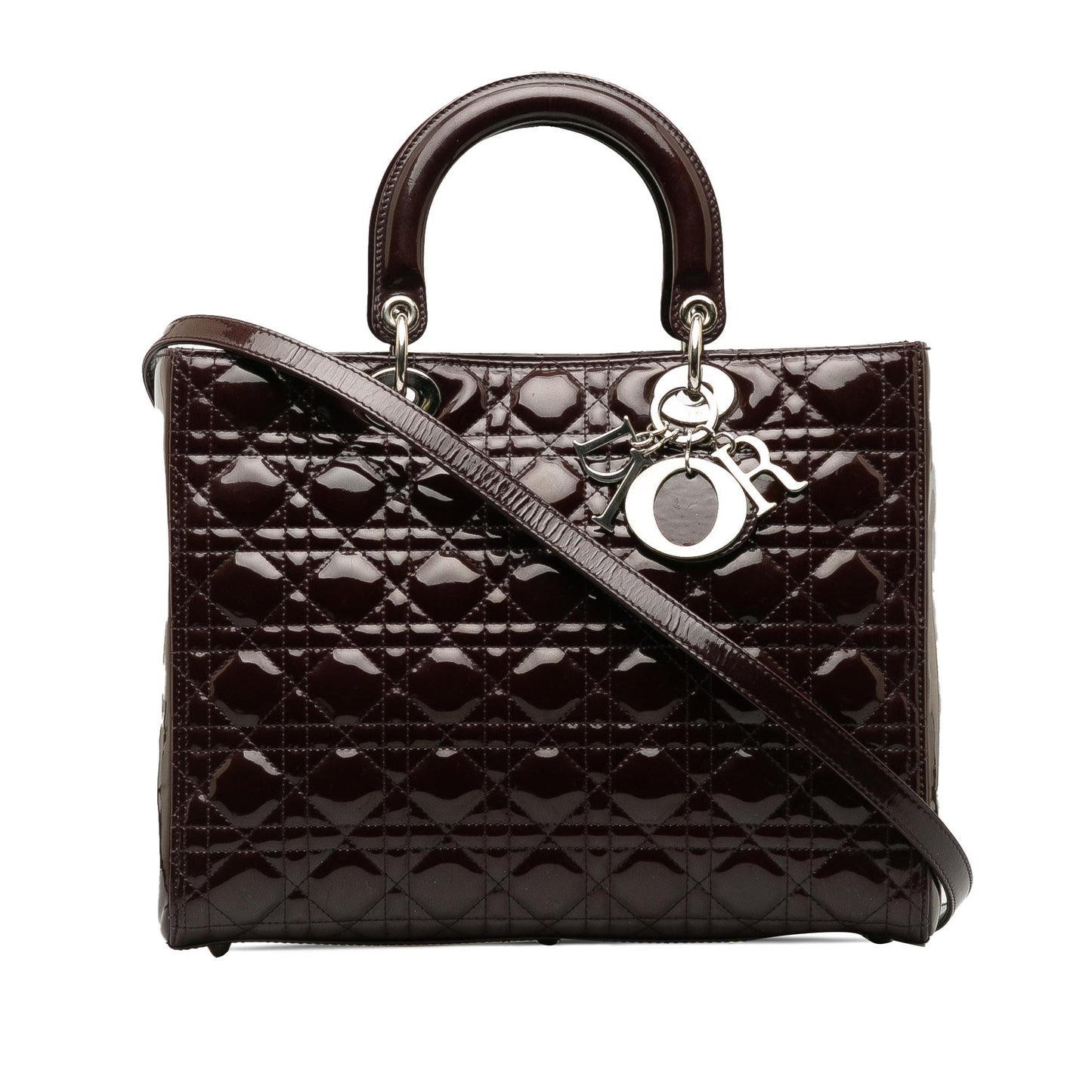 Luxury DiorLarge Patent Cannage Lady Luxury Dior(SHG-LkCHAo)