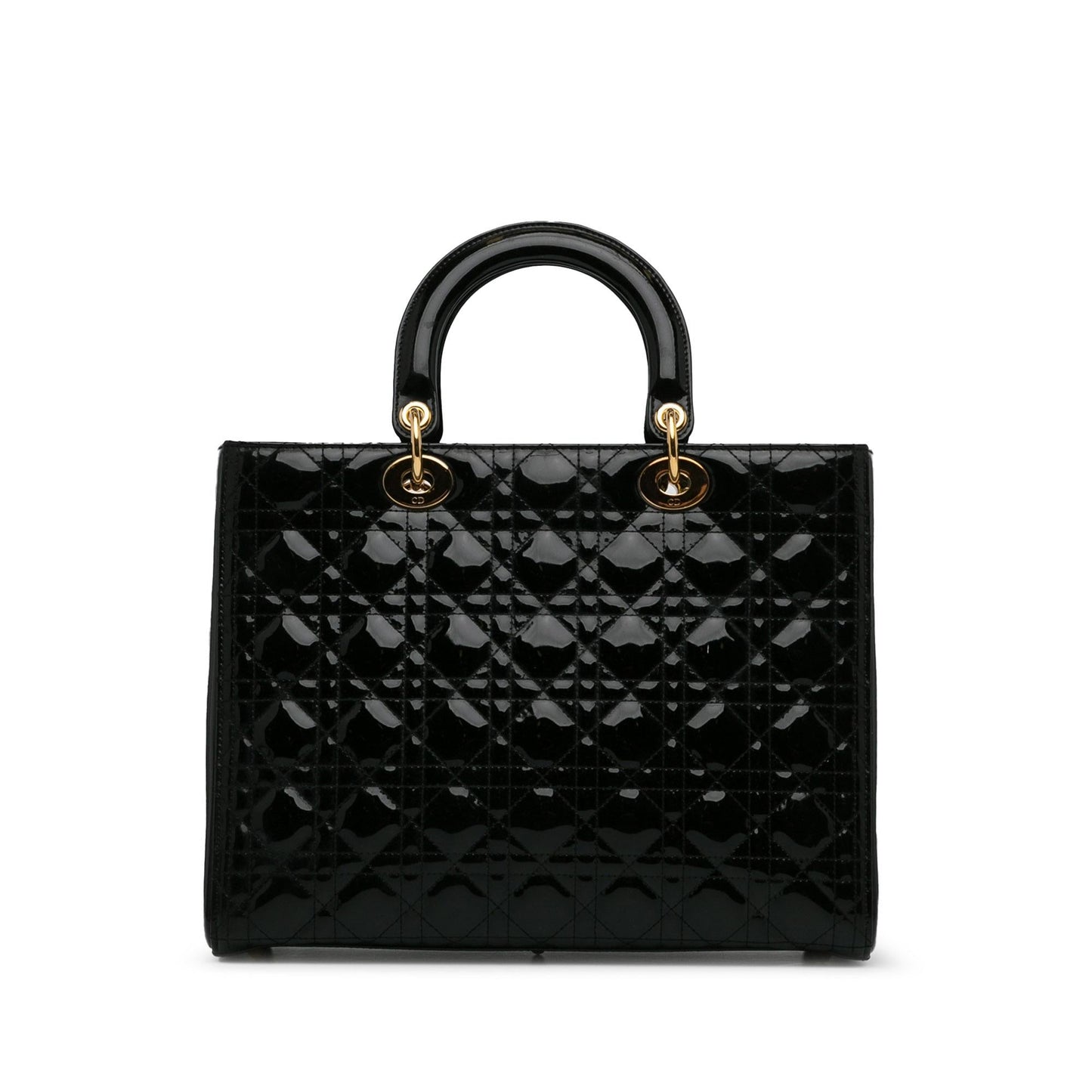 Luxury DiorLarge Patent Cannage Lady Luxury Dior(SHG-WCWHTr)