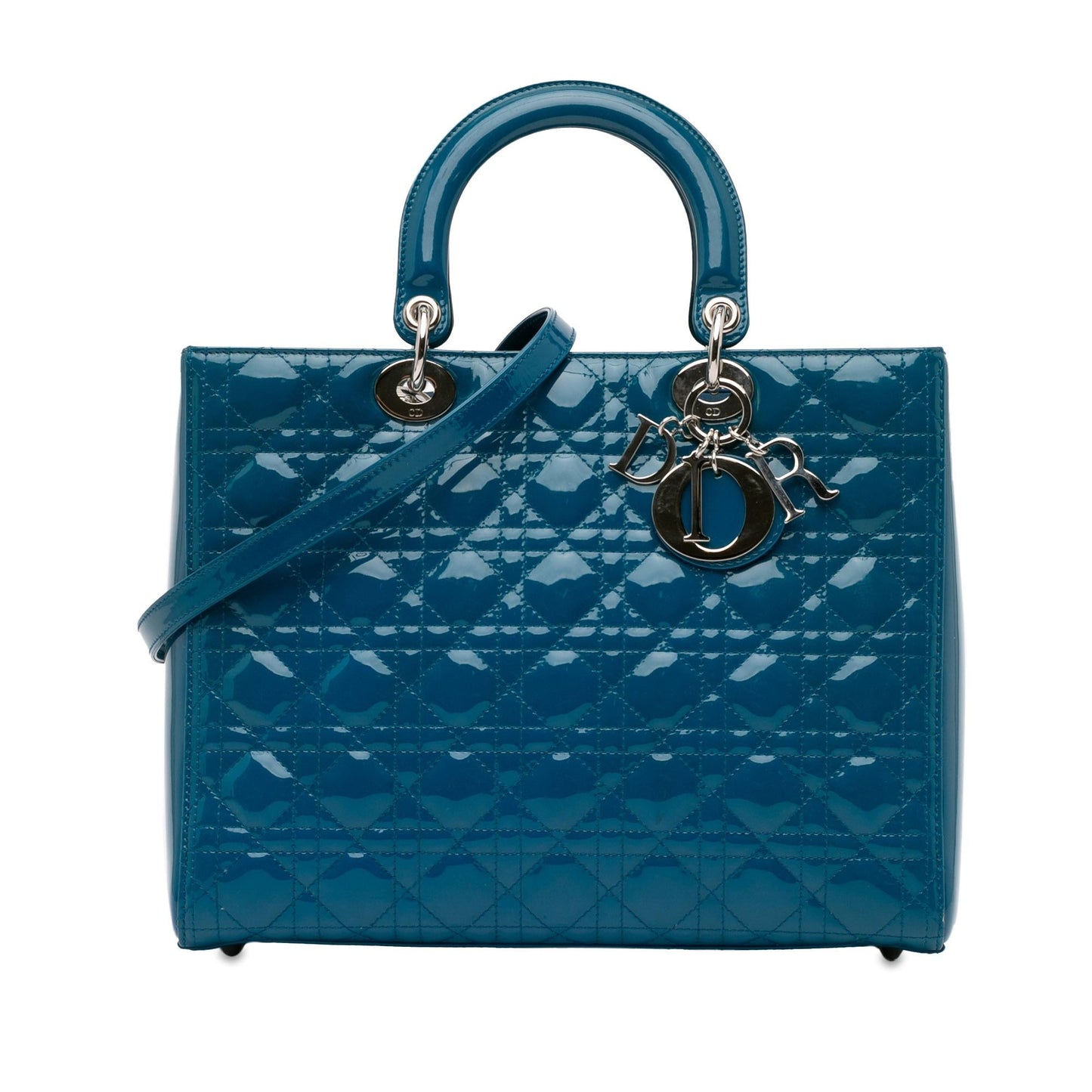 Luxury DiorLarge Patent Cannage Lady Luxury Dior(SHG-BlMPBZ)