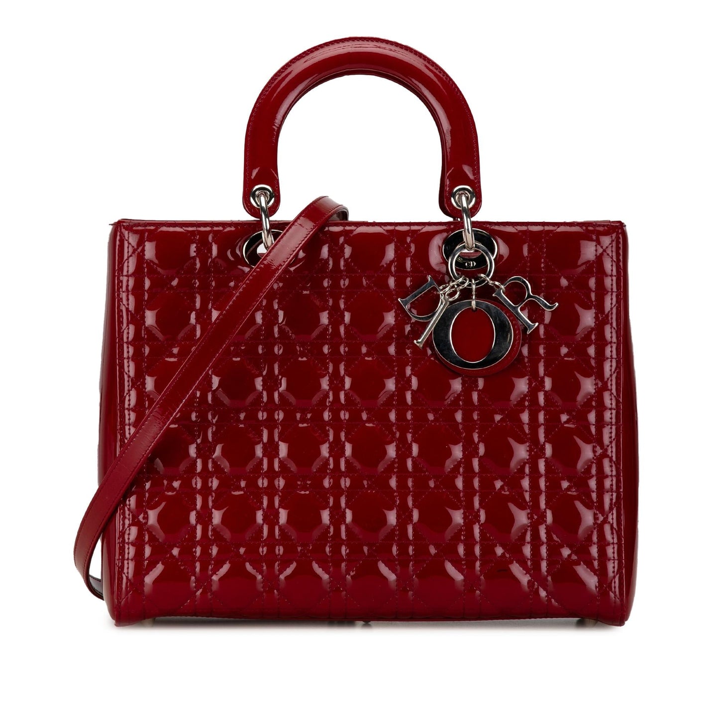 Luxury DiorLarge Patent Cannage Lady Luxury Dior(SHG-CWEdfR)