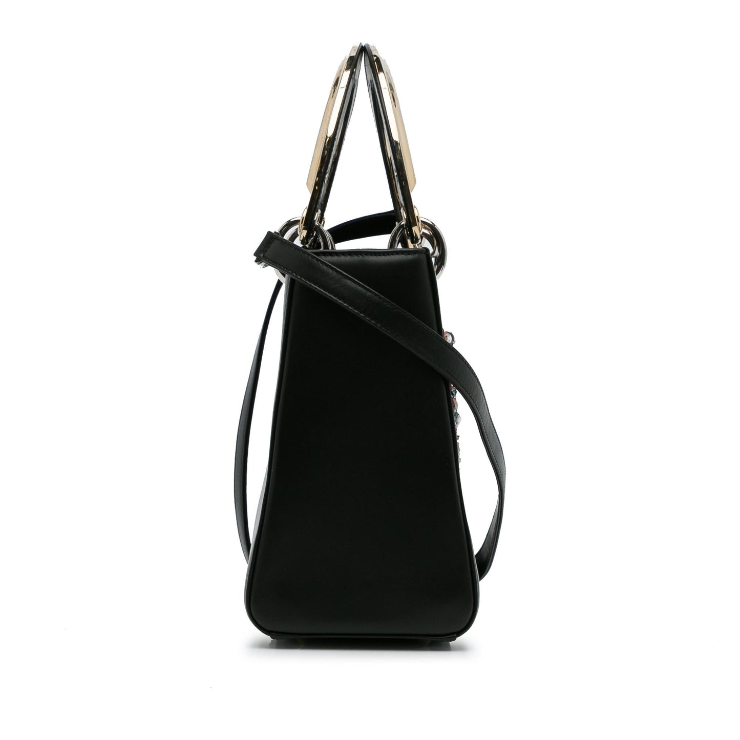Luxury DiorMedium Calfskin Patch Embellished Lady Luxury Dior(SHG-YrHiNP)