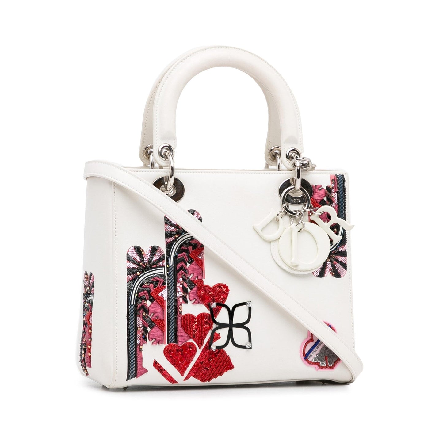 Luxury DiorMedium Calfskin Sequin Embellished Lady Luxury Dior(SHG-T5mrS0)