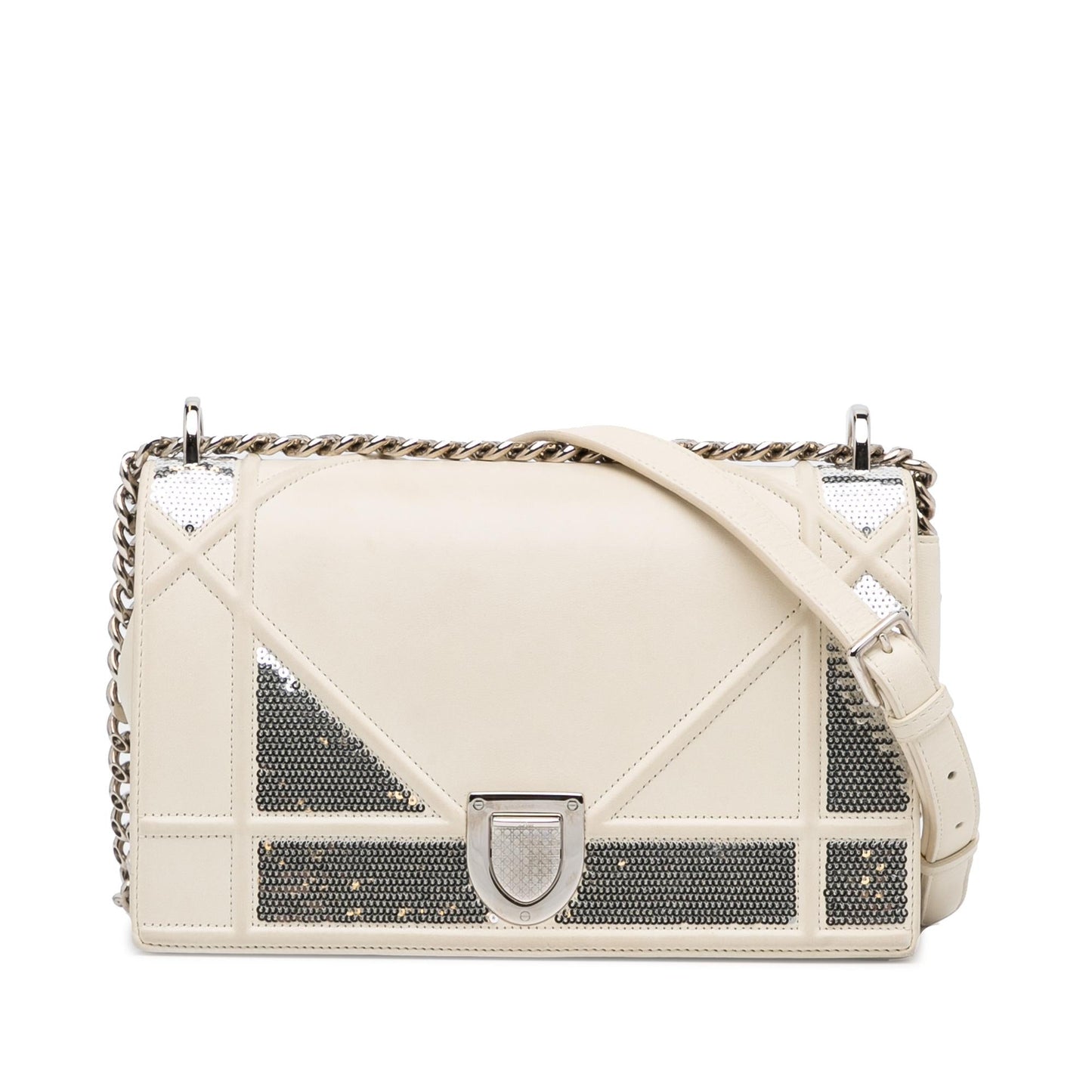 Luxury DiorMedium Diorama Sequin Flap (SHG-DUSKBD)