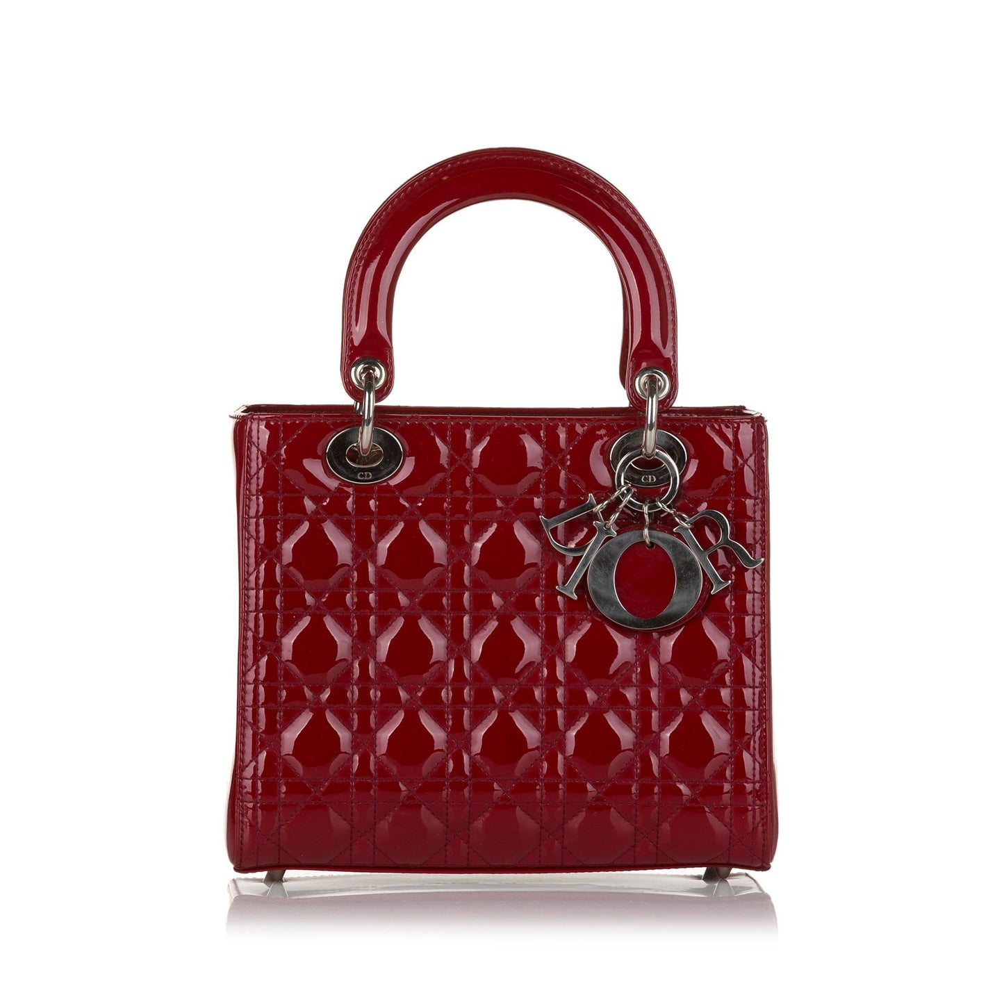 Luxury DiorMedium Lady Luxury DiorPatent Leather Satchel (SHG-36129)