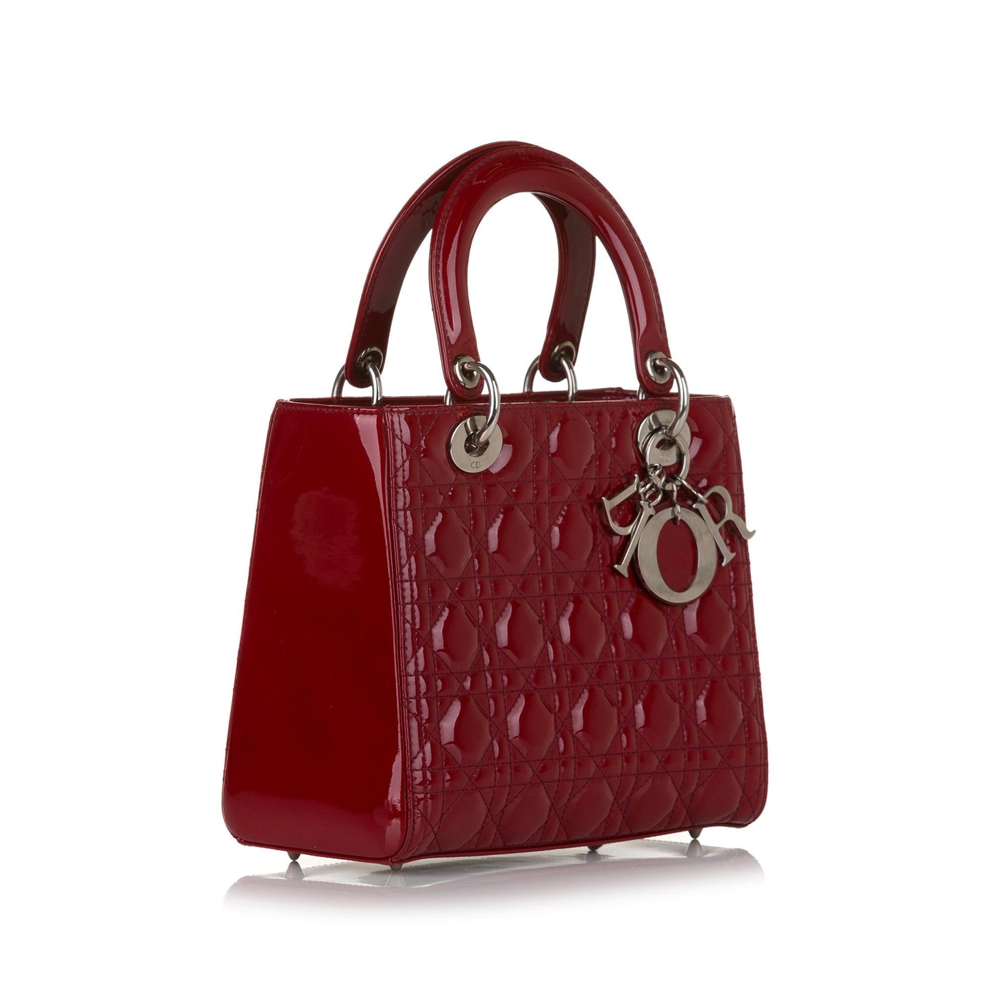 Luxury DiorMedium Lady Luxury DiorPatent Leather Satchel (SHG-36129)