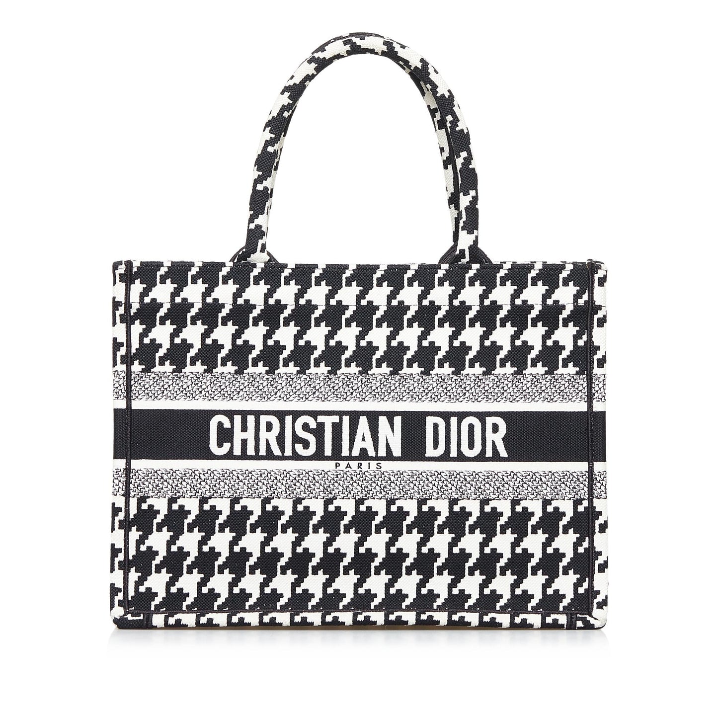 Luxury DiorMedium Macro Houndstooth Book Tote (SHG-FmPYVR)