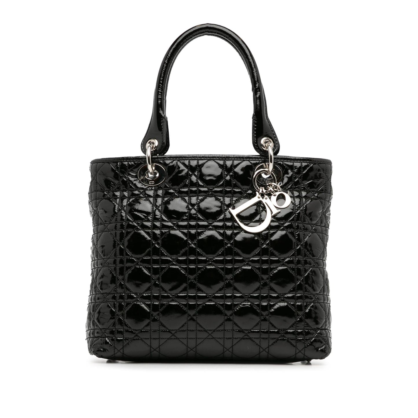 Luxury DiorMedium Patent Cannage Lady Luxury DiorSoft Shopping Tote (SHG-l67PuF)