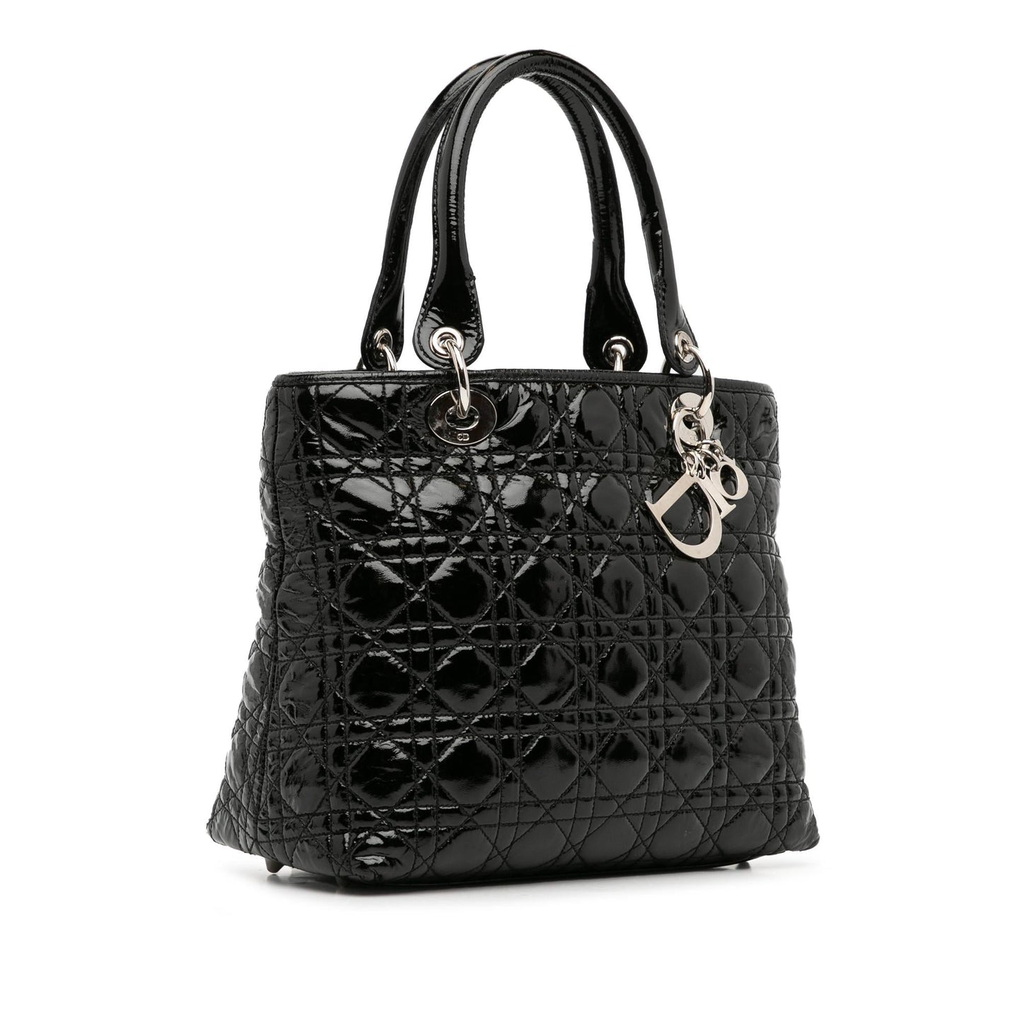 Luxury DiorMedium Patent Cannage Lady Luxury DiorSoft Shopping Tote (SHG-l67PuF)