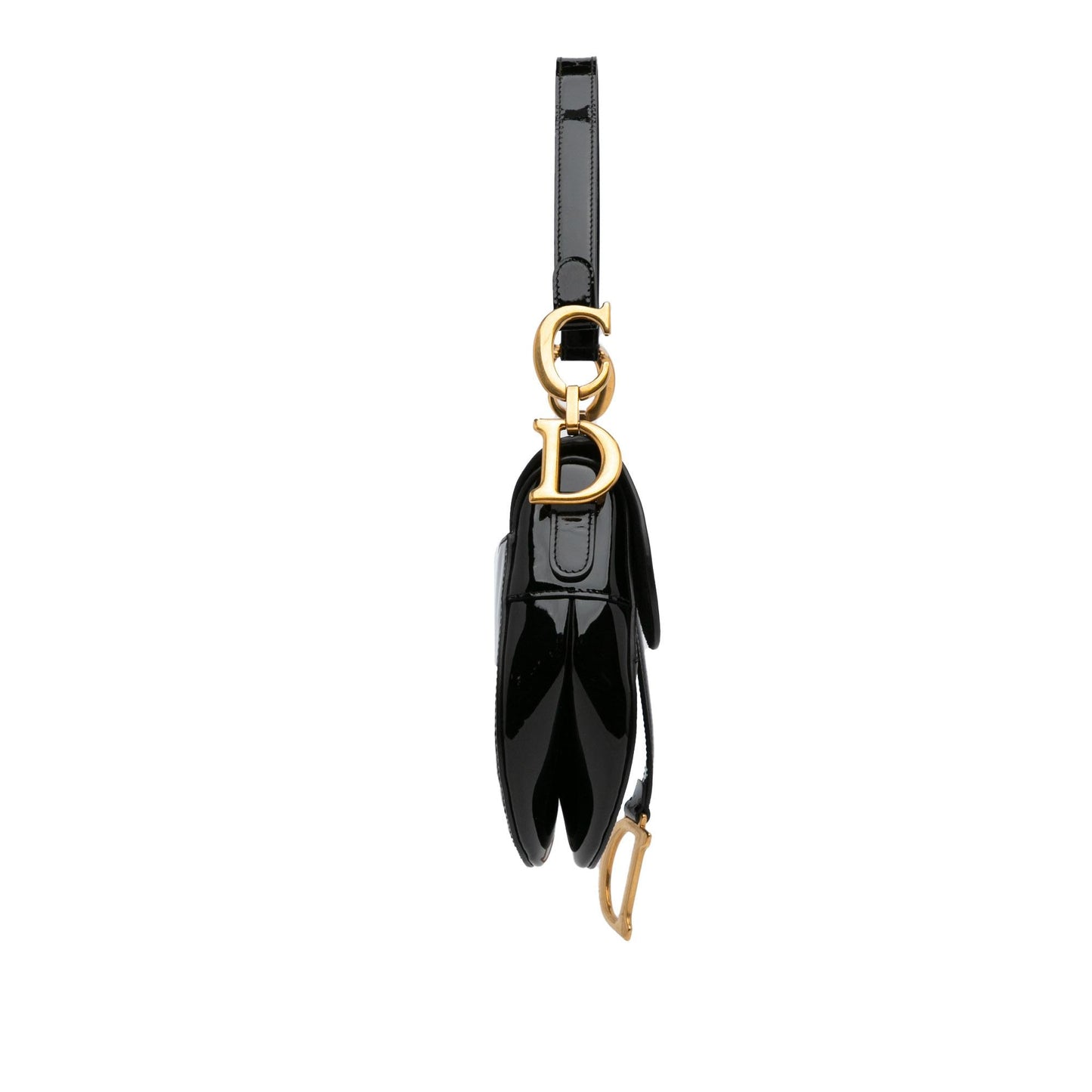 Luxury DiorMedium Patent Saddle Bag (SHG-Xmkf8J)