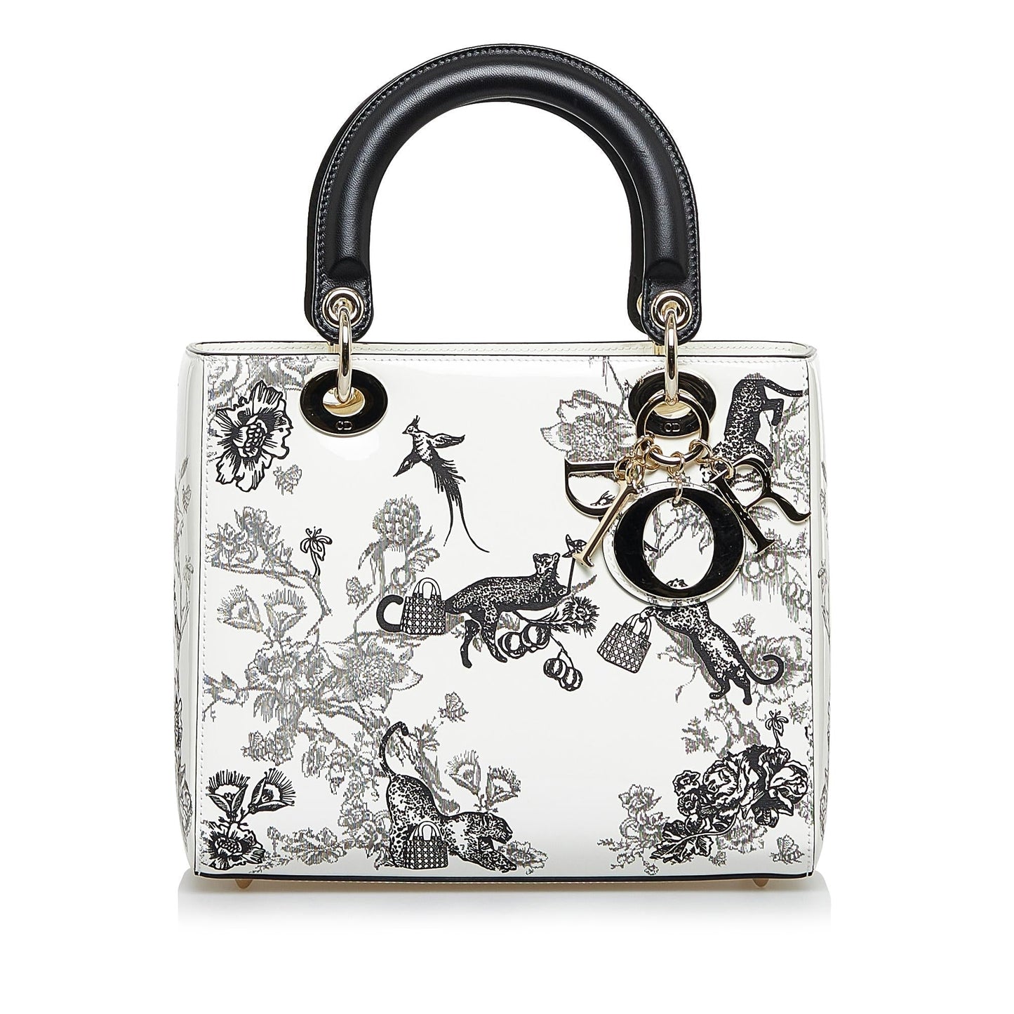 Luxury DiorMedium Patent Toile de Jouy Lady Luxury Dior(SHG-yRdCAm)