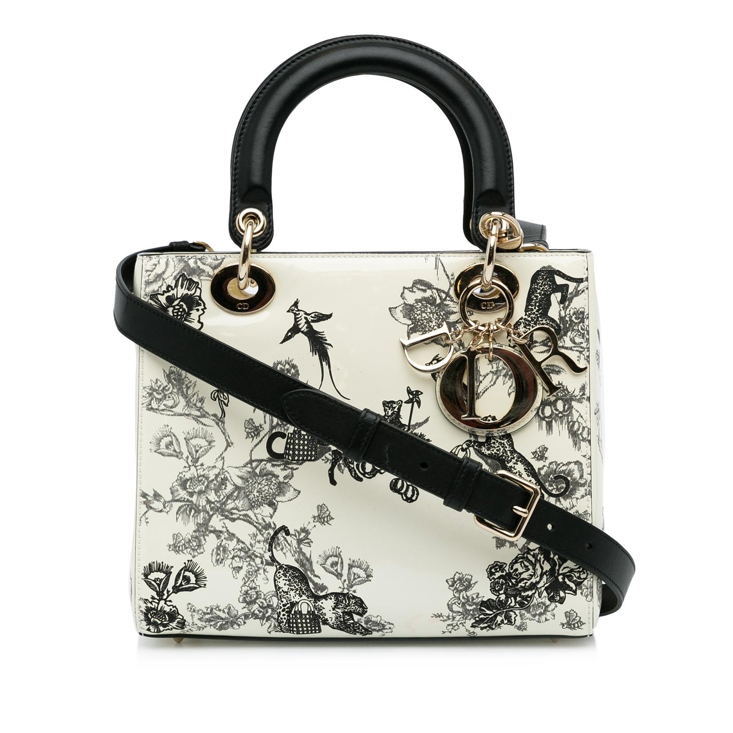 Luxury DiorMedium Patent Toile de Jouy Lady Luxury Dior(SHG-srQnuo)