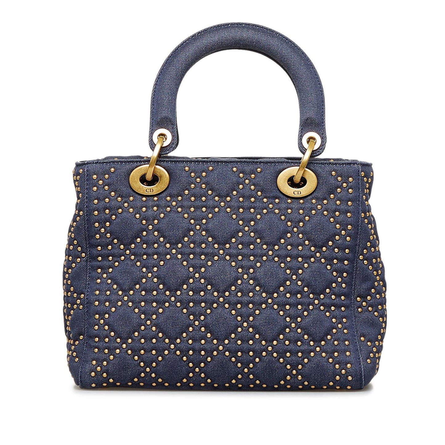 Luxury DiorMedium Studded Denim Supple Lady Luxury Dior(SHG-ol1tg3)