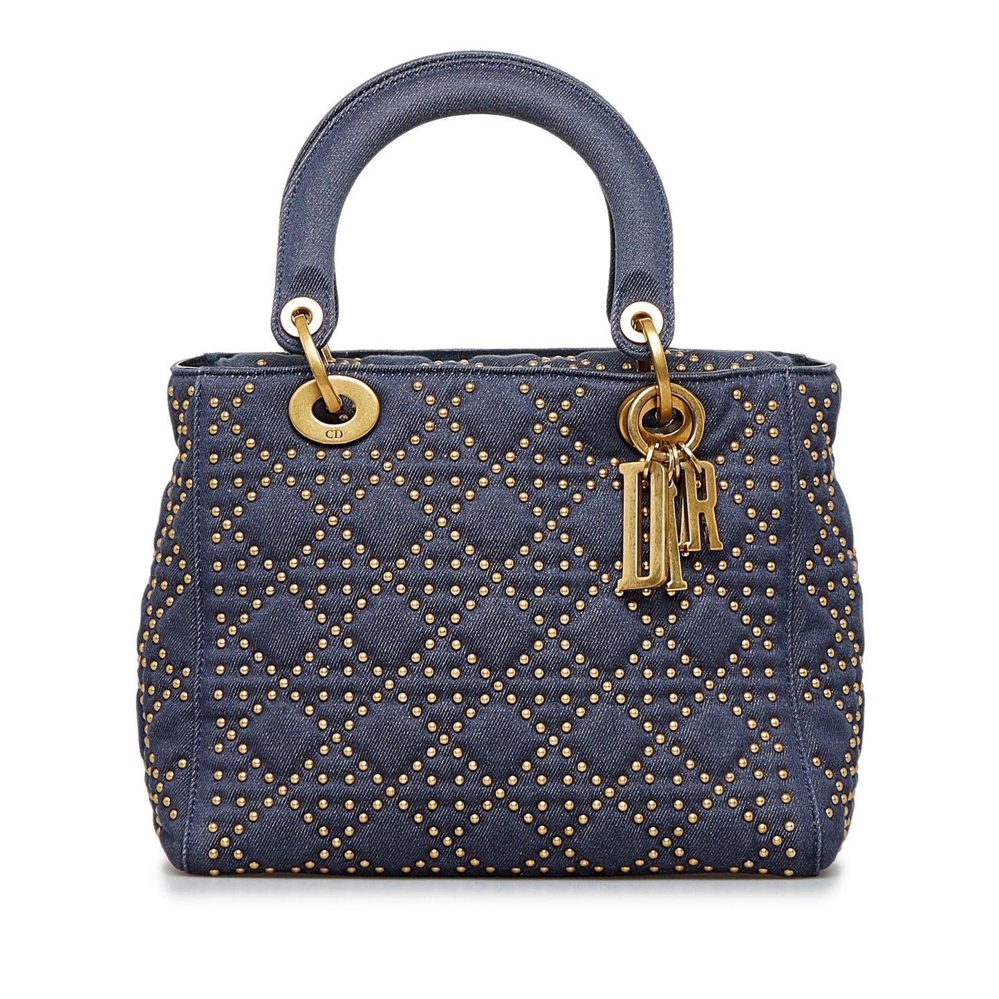 Luxury DiorMedium Studded Denim Supple Lady Luxury Dior(SHG-ol1tg3)