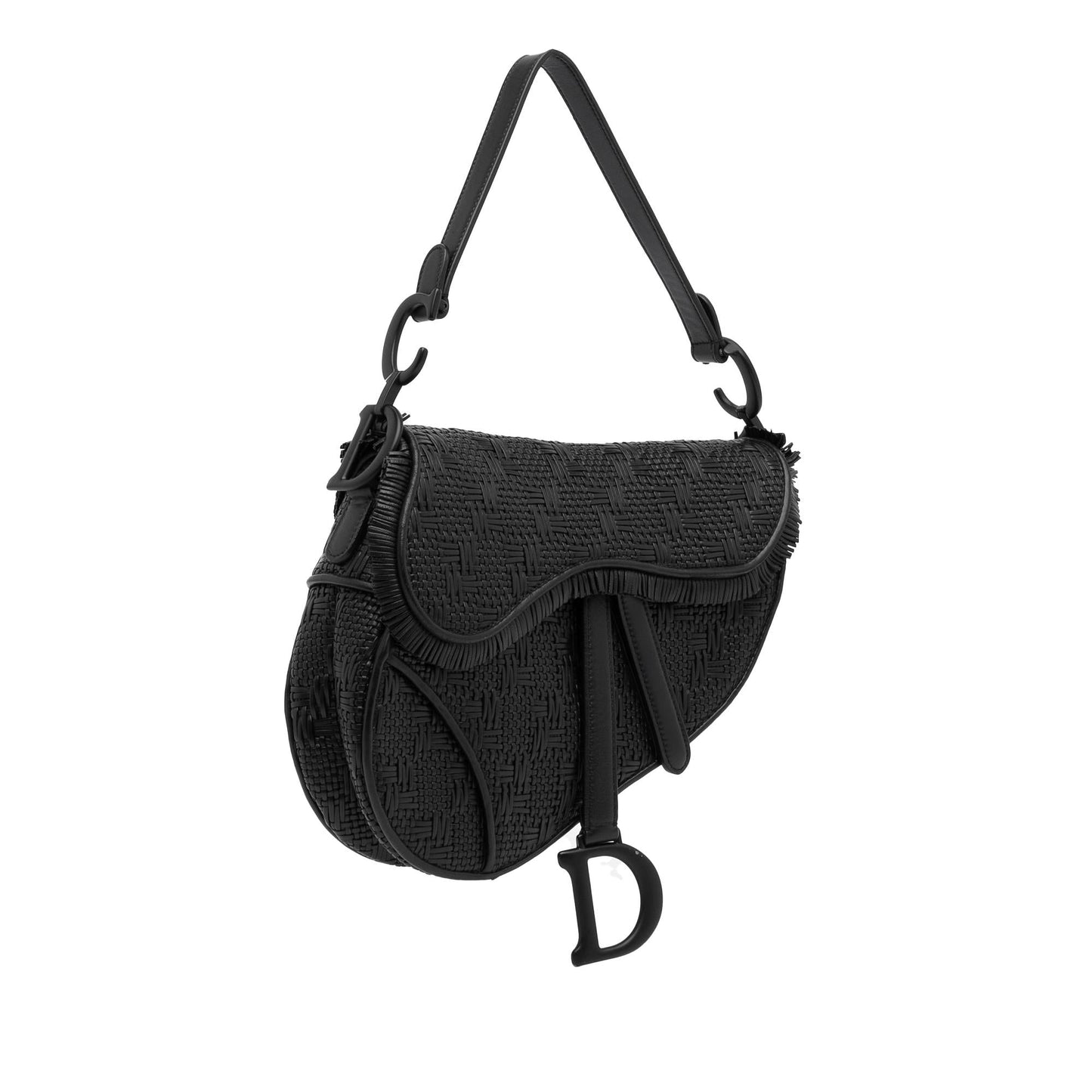 Luxury DiorMedium Ultramatte Woven Saddle Bag (SHG-B1s217)