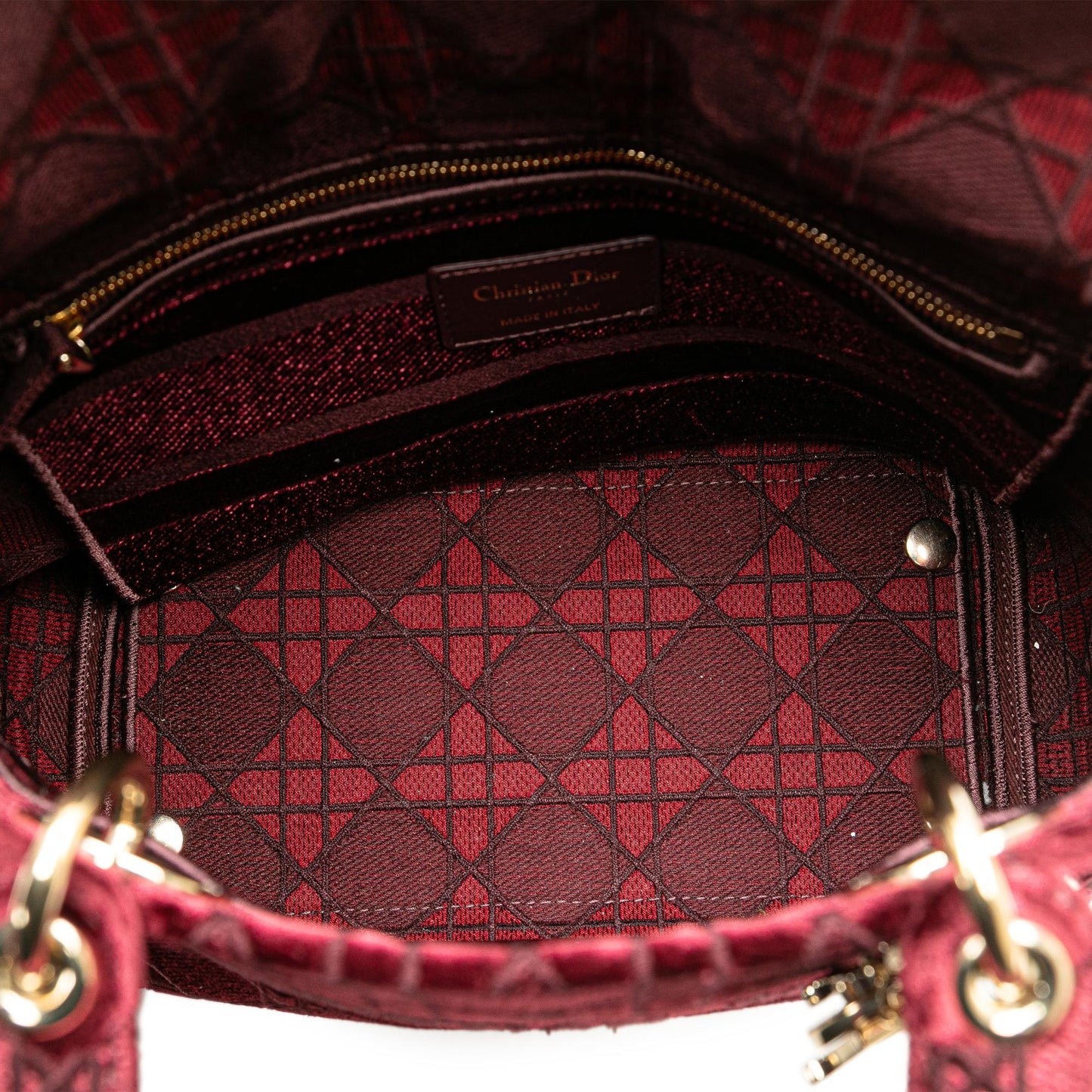 Luxury DiorMedium Velvet Cannage Lady D Lite (SHG-vVGDNO)