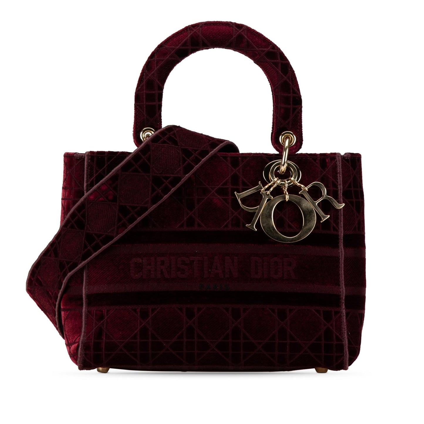Luxury DiorMedium Velvet Cannage Lady D Lite (SHG-vVGDNO)