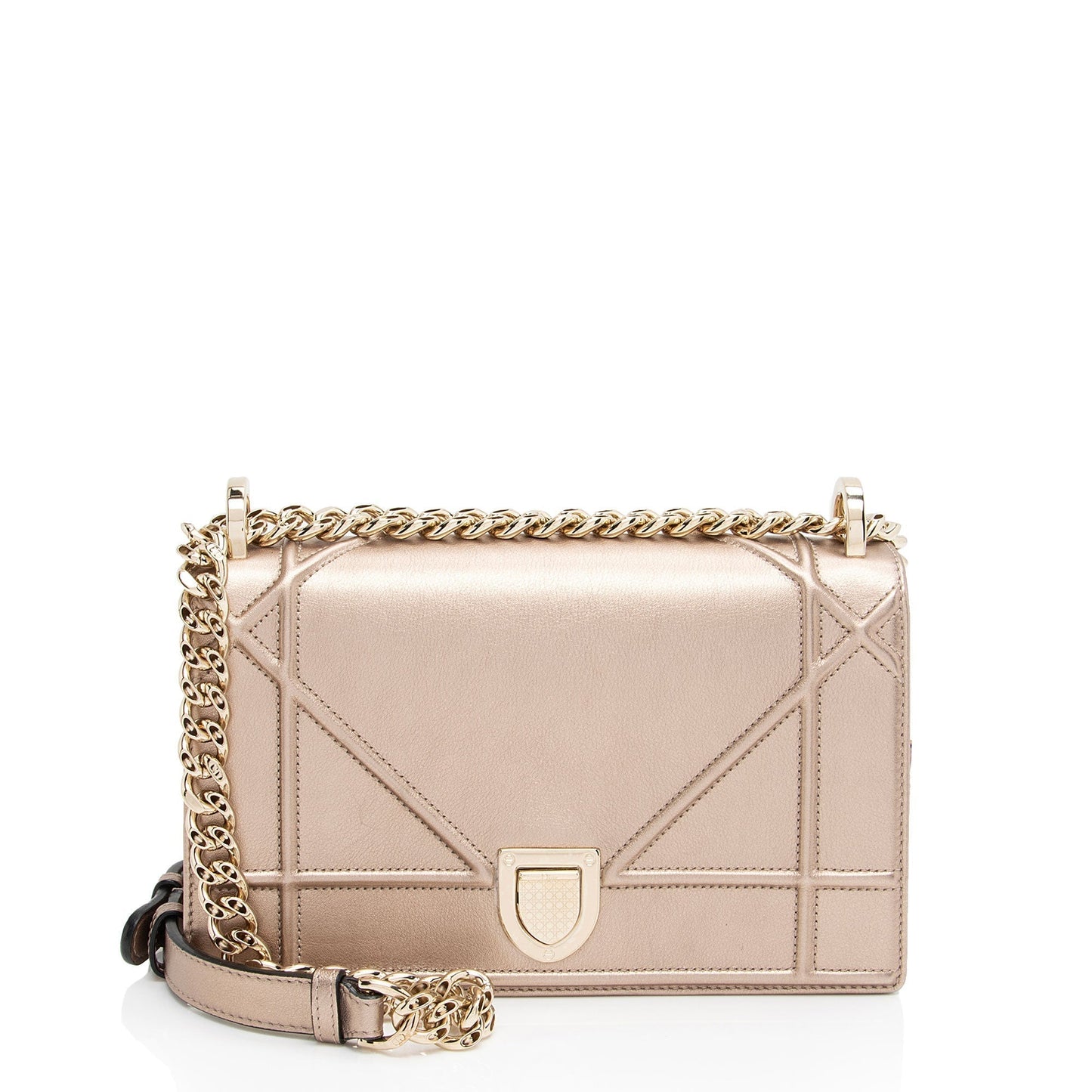 Luxury DiorMetallic Calfskin Diorama Medium Shoulder Bag (SHF-PdJzO1)