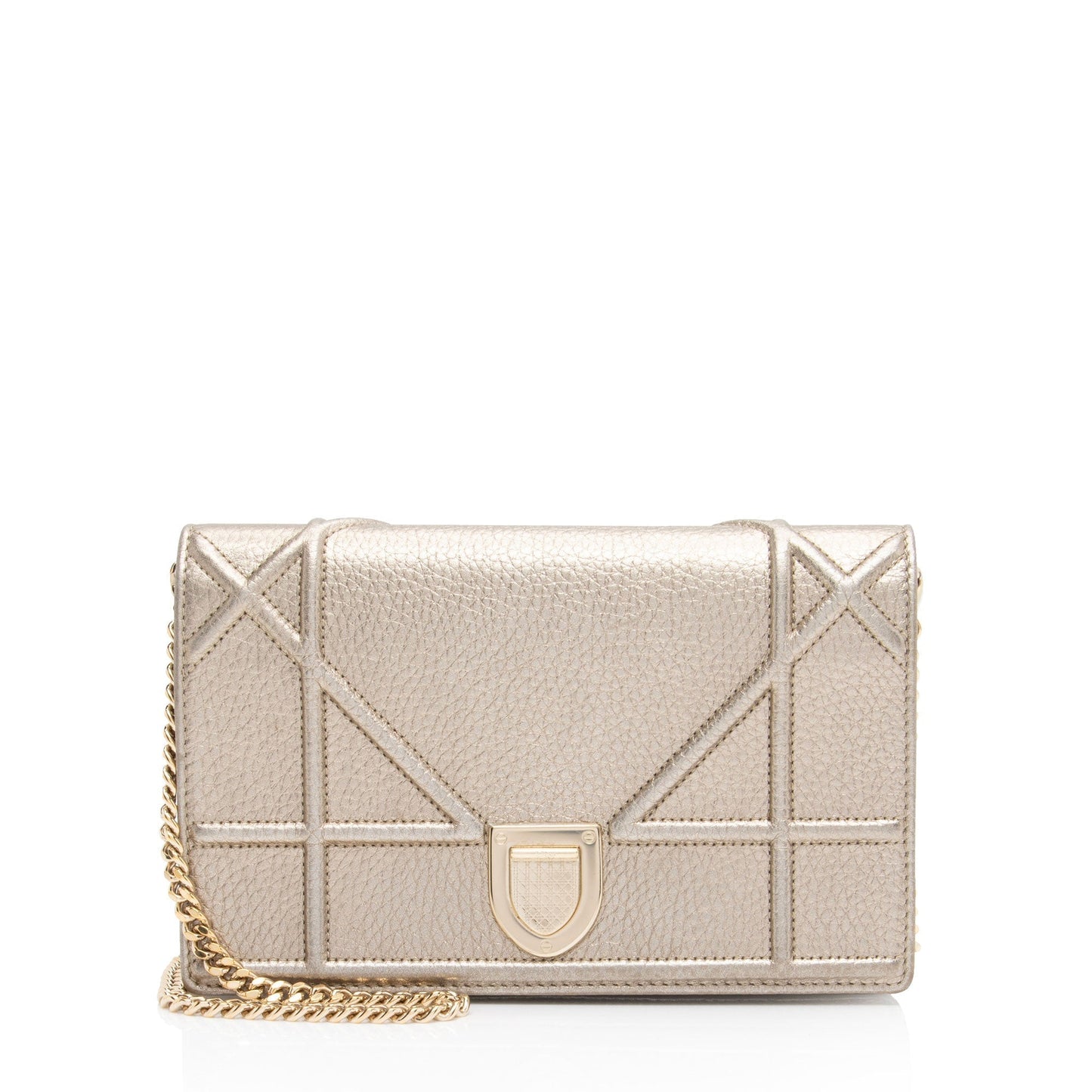 Luxury DiorMetallic Calfskin Diorama Wallet on Chain Bag (SHF-rpZnj7)