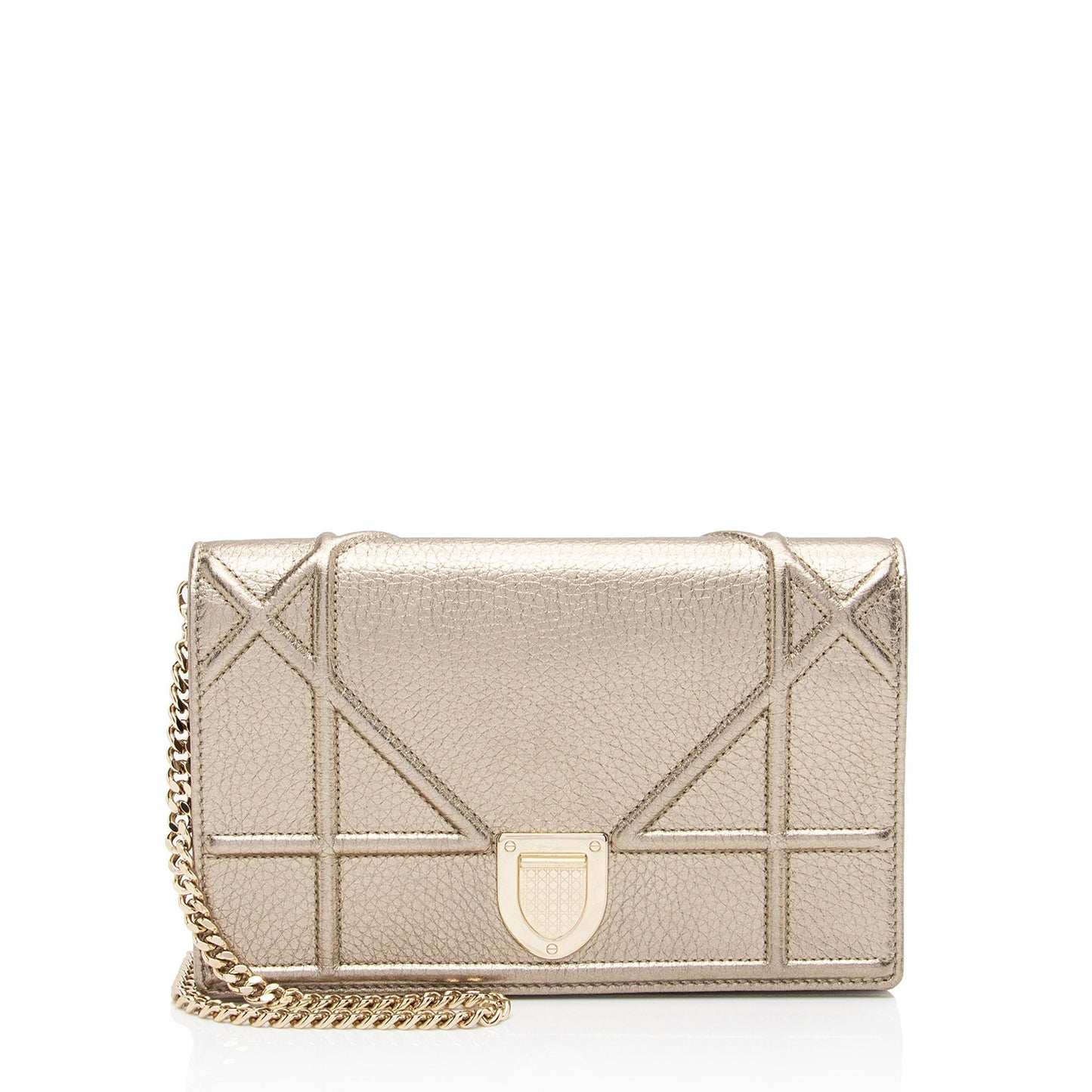 Luxury DiorMetallic Calfskin Diorama Wallet on Chain (SHF-fyOwgL)