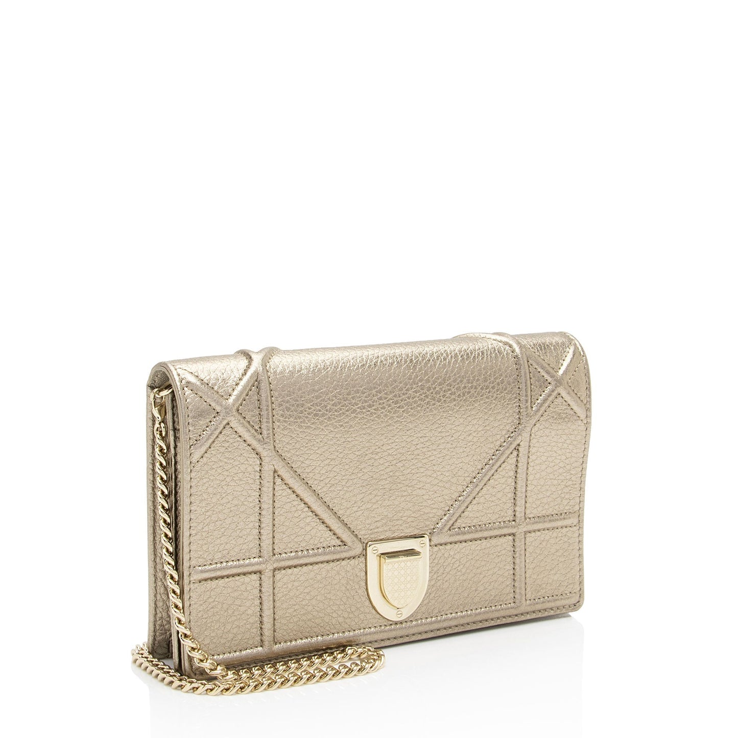 Luxury DiorMetallic Calfskin Diorama Wallet on Chain (SHF-fyOwgL)