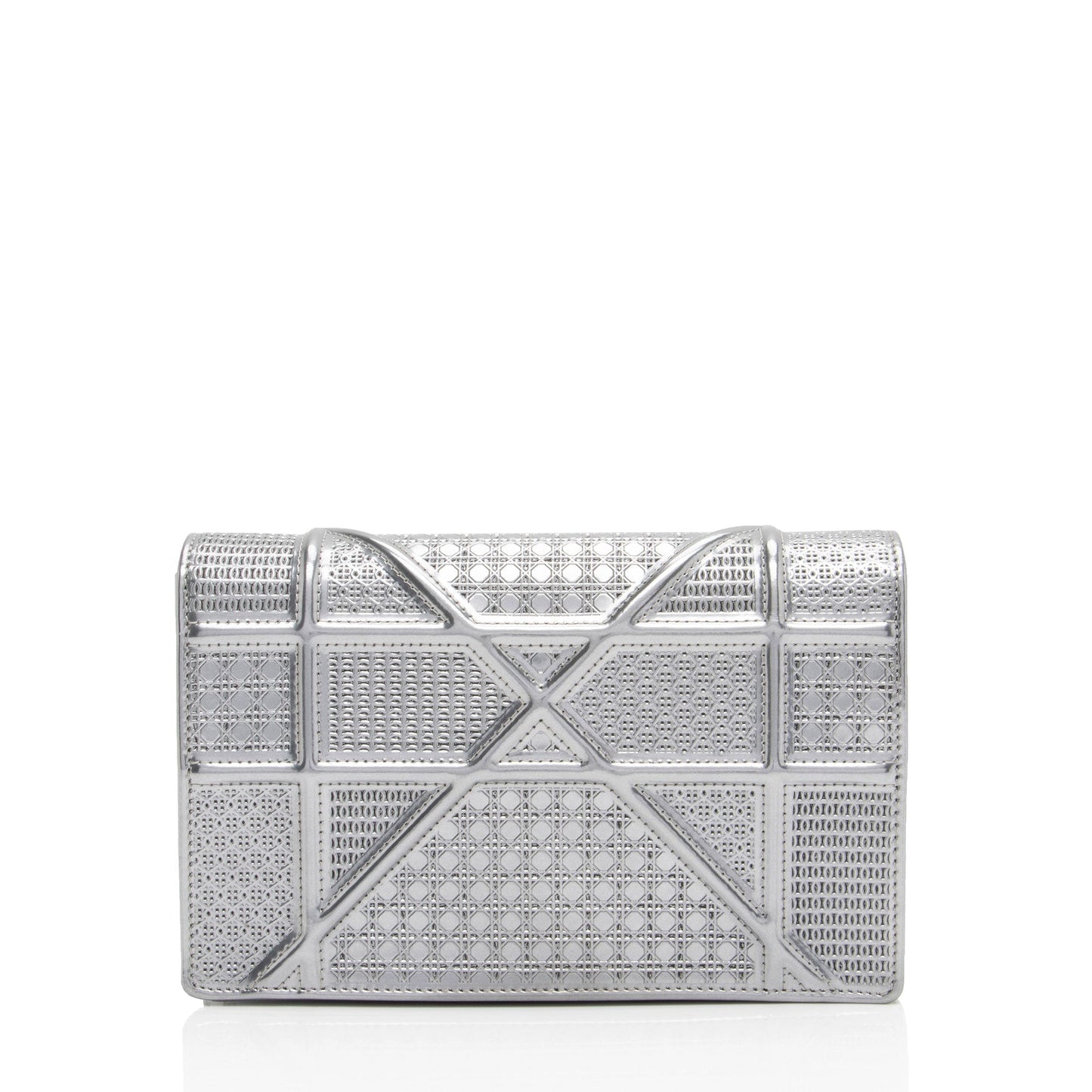 Luxury DiorMetallic Calfskin Micro Cannage Diorama Wallet on Chain Bag (SHF-BdR72M)