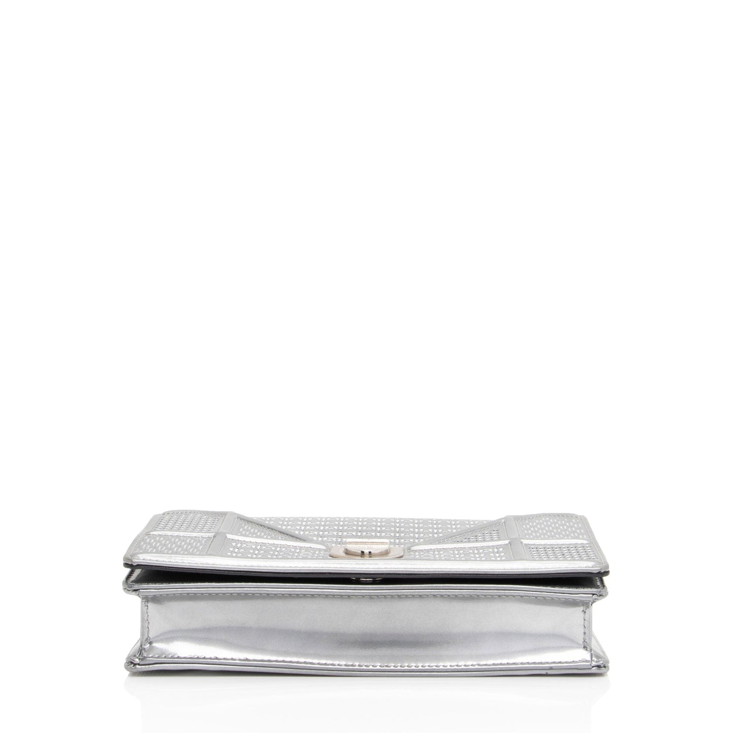 Luxury DiorMetallic Calfskin Micro Cannage Diorama Wallet on Chain Bag (SHF-BdR72M)
