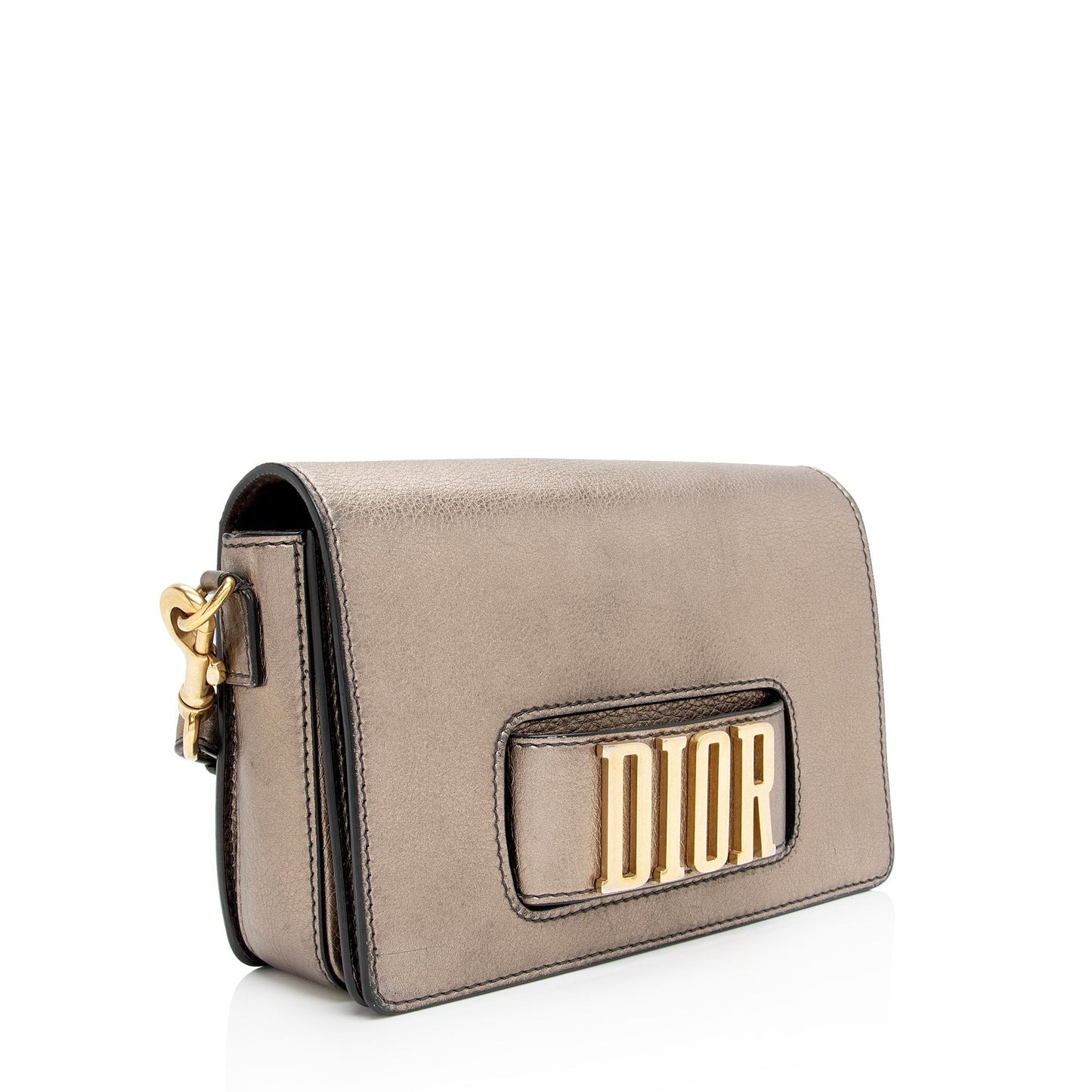 Luxury DiorMetallic Grained Calfskin Dio(R)evolution Flap Bag (SHF-ud74bp)