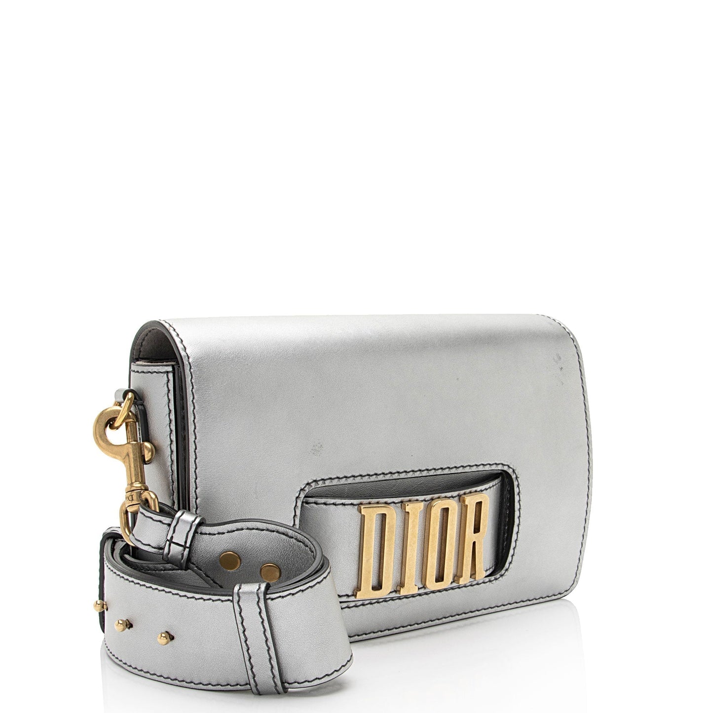 Luxury DiorMetallic Grained Calfskin Dio(R)evolution Flap Bag (SHF-d0R0IT)