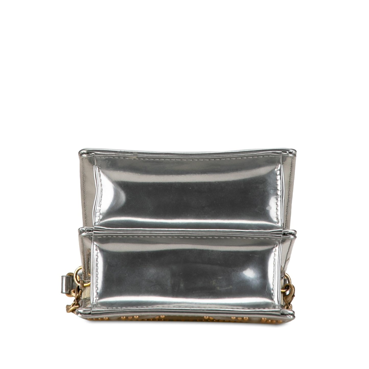 Luxury DiorMetallic Studded Calfskin Vertical Diorama (SHG-qyuKTo)