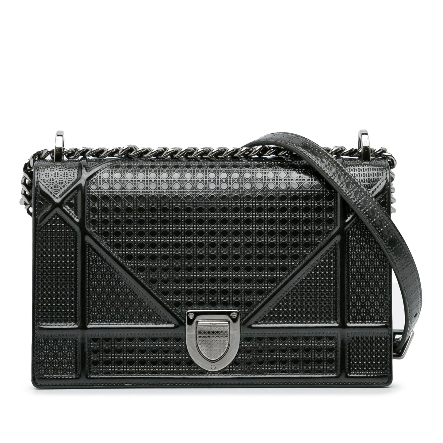 Luxury DiorMicrocannage Diorama Patent Leather Crossbody (SHG-HT2Mut)