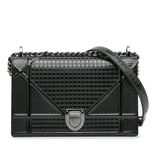 Luxury DiorMicrocannage Diorama Patent Leather Crossbody (SHG-HT2Mut)