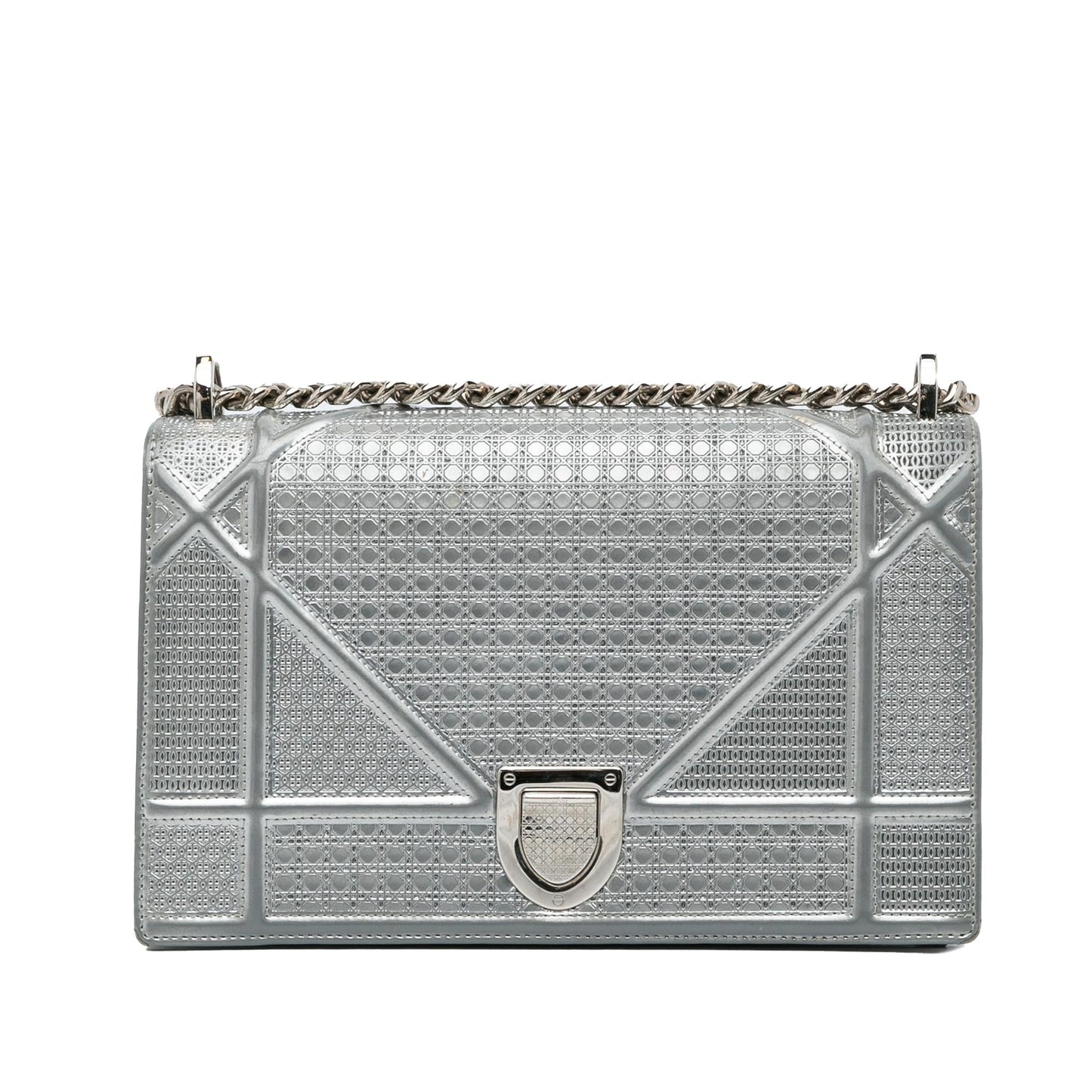 Luxury DiorMicrocannage Patent Diorama Crossbody Bag (SHG-sJ4yqG)