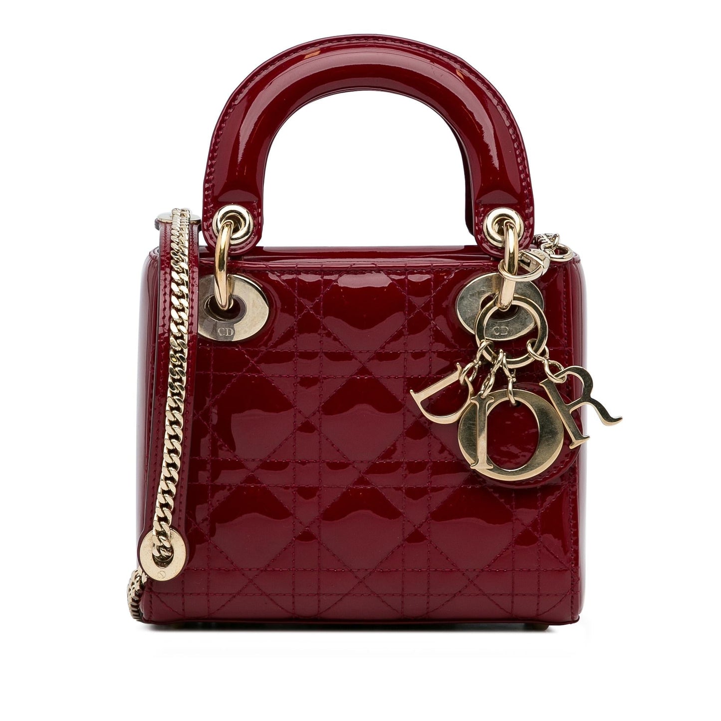 Luxury DiorMini Cannage Patent Lady Luxury Dior(SHG-NpIWuW)