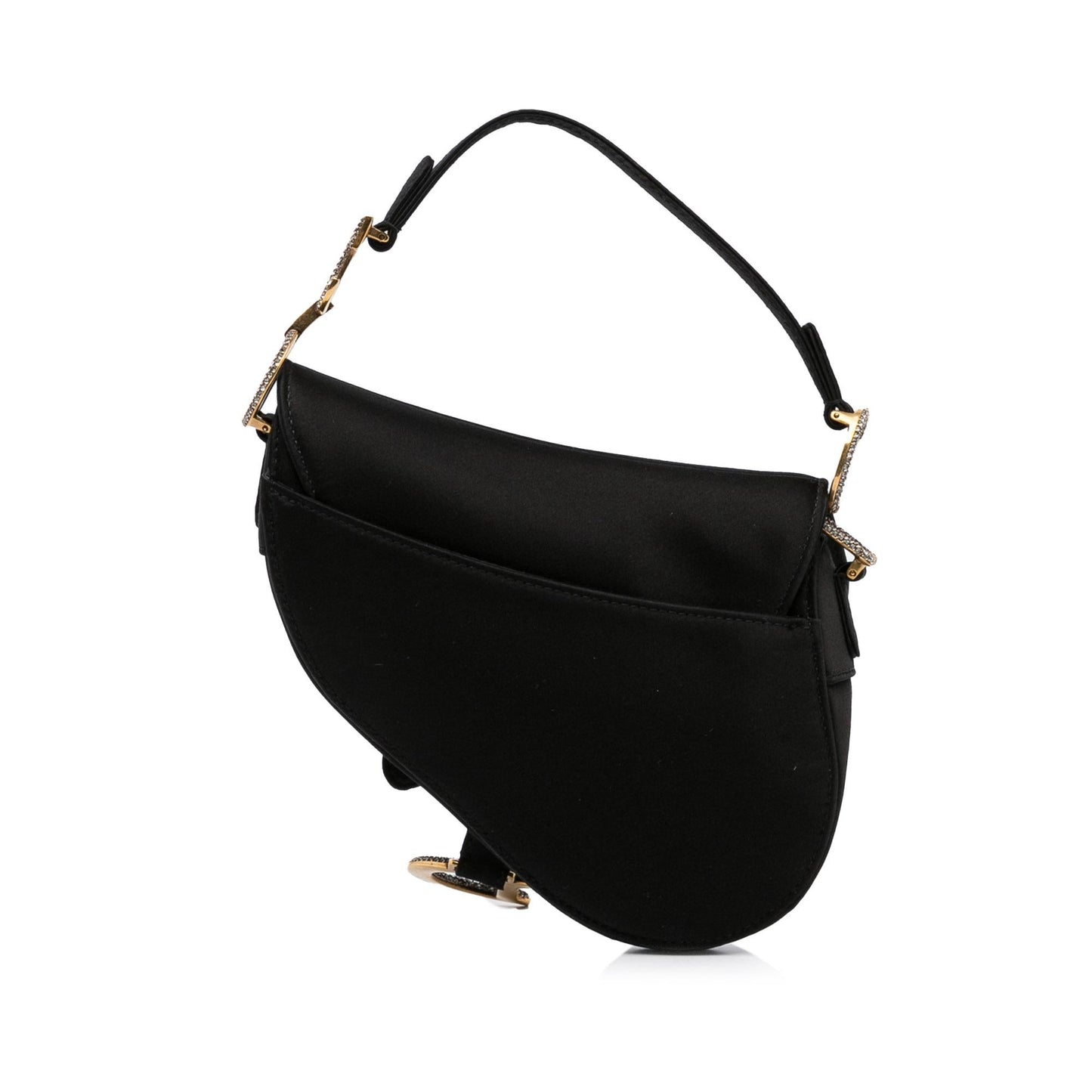 Luxury DiorMini Crystal Embellished Satin Saddle Bag (SHG-Jra98V)