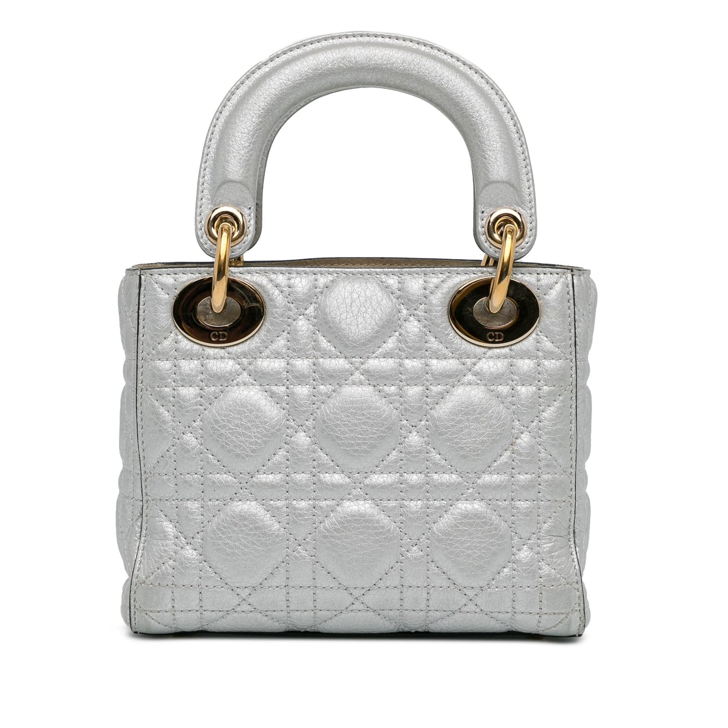 Luxury DiorMini Metallic Calfskin Cannage Supple Lady Luxury Dior(SHG-SgmKqY)