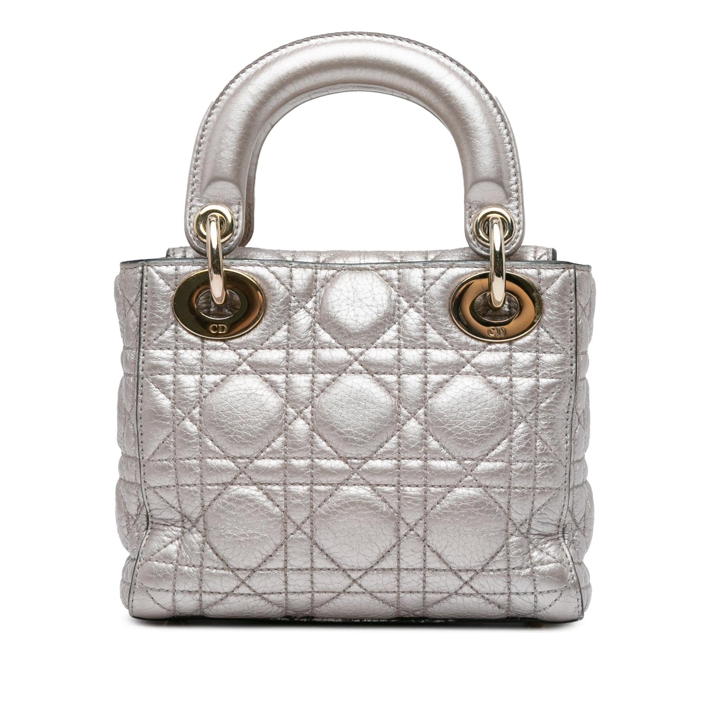Luxury DiorMini Metallic Calfskin Cannage Supple Lady Luxury Dior(SHG-shUv66)