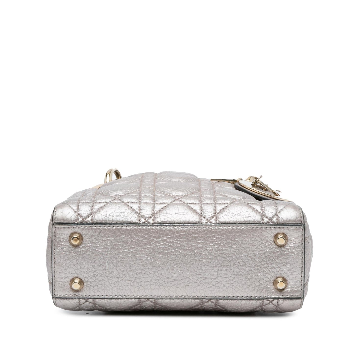 Luxury DiorMini Metallic Calfskin Cannage Supple Lady Luxury Dior(SHG-shUv66)