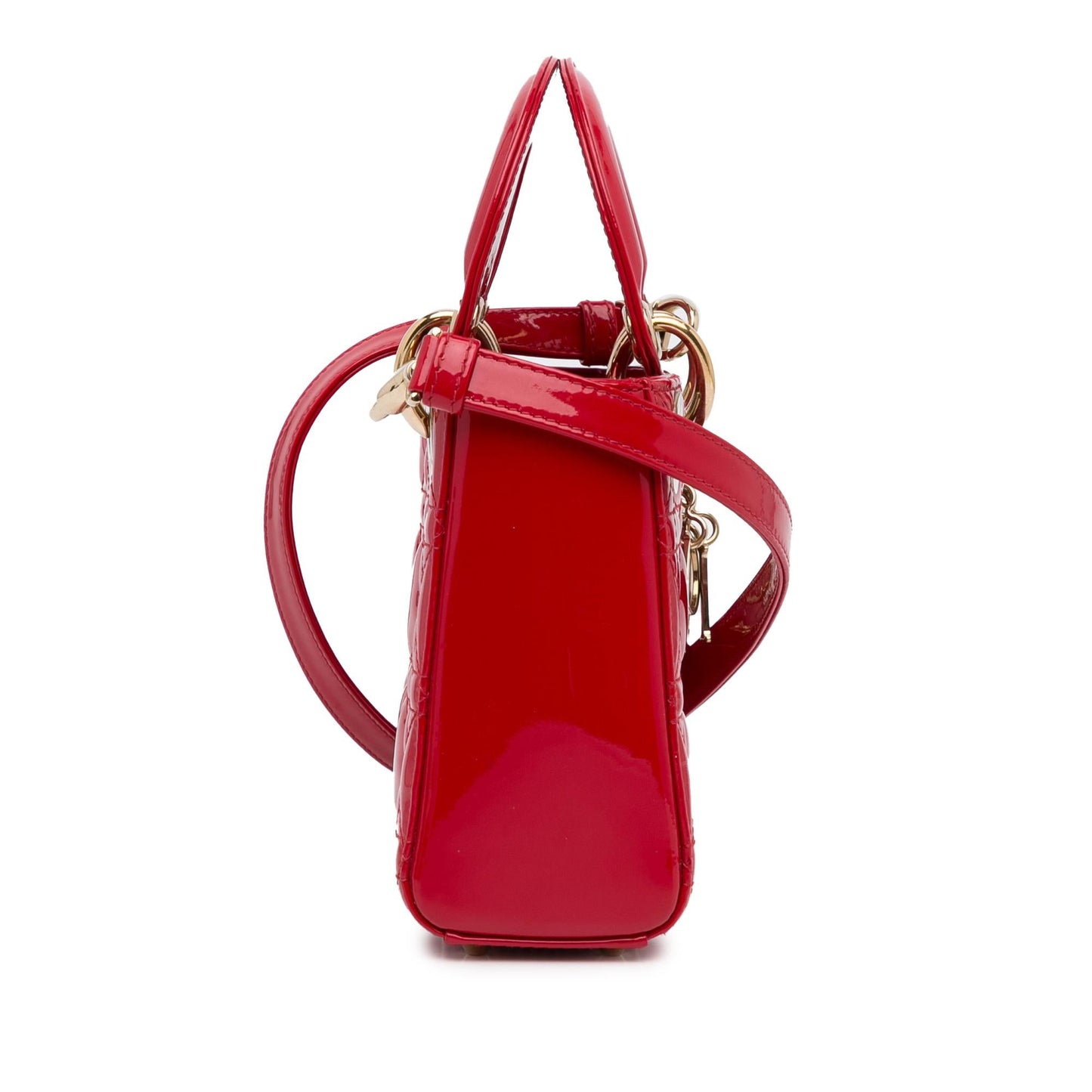 Luxury DiorMini Patent Cannage Lady Luxury Dior(SHG-mq5mlX)