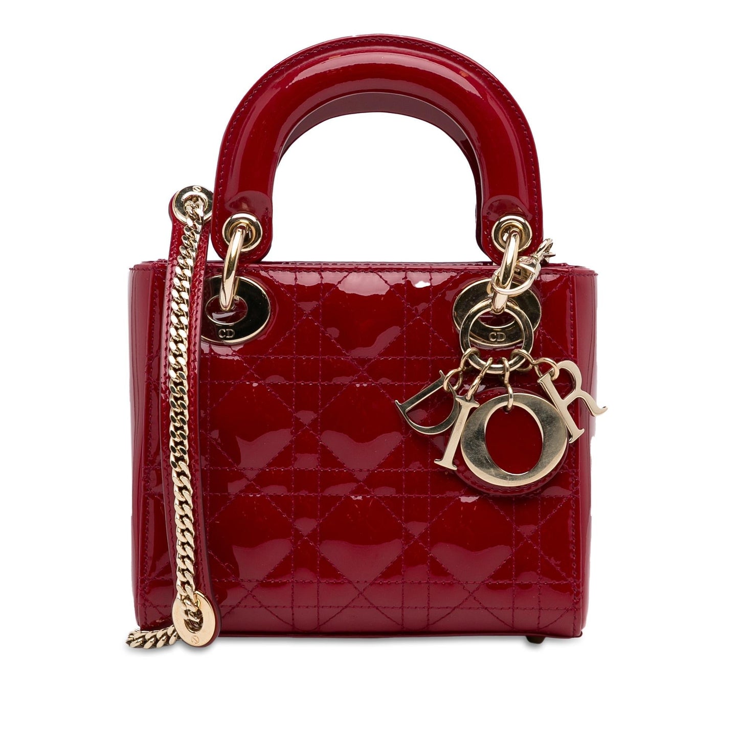 Luxury DiorMini Patent Cannage Lady Luxury Dior(SHG-xyZM3w)