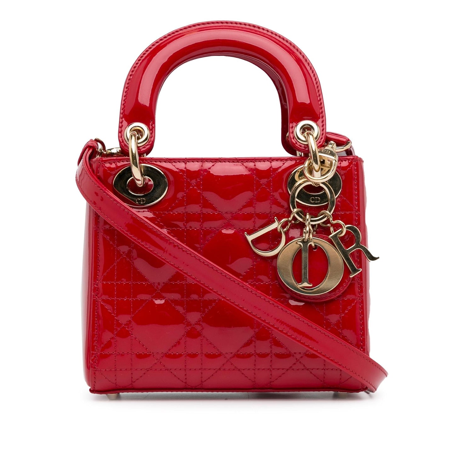 Luxury DiorMini Patent Cannage Lady Luxury Dior(SHG-P63Gtn)