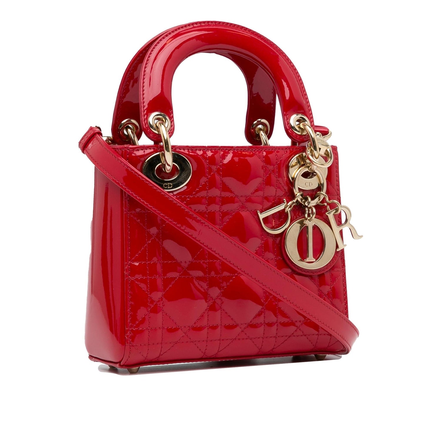 Luxury DiorMini Patent Cannage Lady Luxury Dior(SHG-P63Gtn)