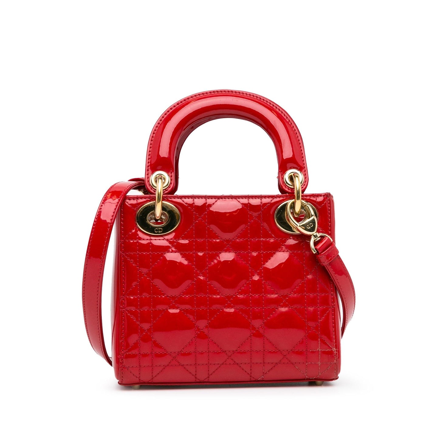 Luxury DiorMini Patent Cannage Lady Luxury Dior(SHG-vUKhxA)
