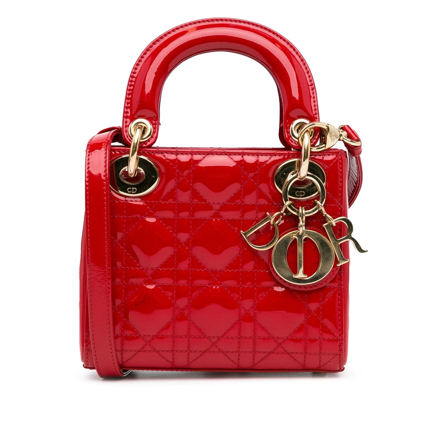 Luxury DiorMini Patent Cannage Lady Luxury Dior(SHG-vUKhxA)