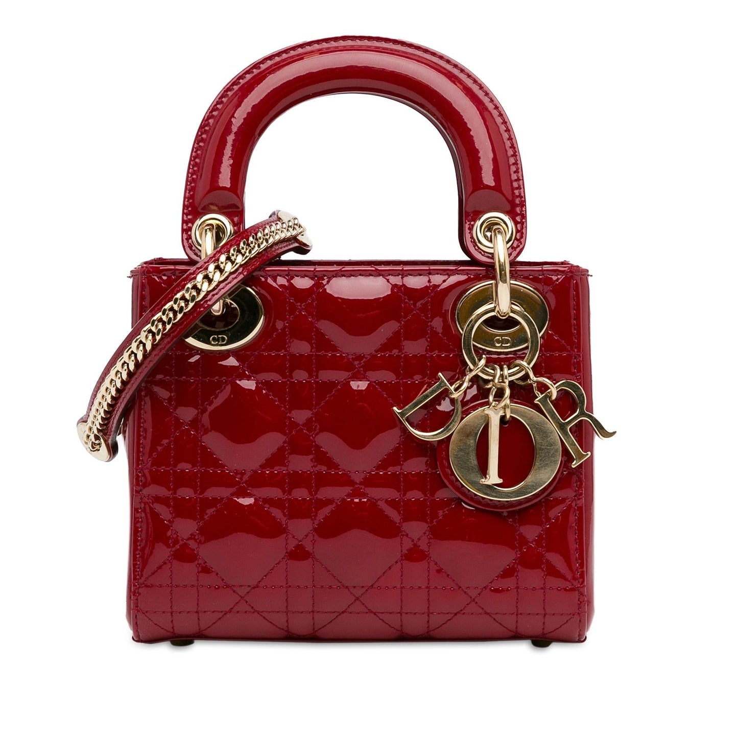 Luxury DiorMini Patent Cannage Lady Luxury Dior(SHG-6VO4GV)