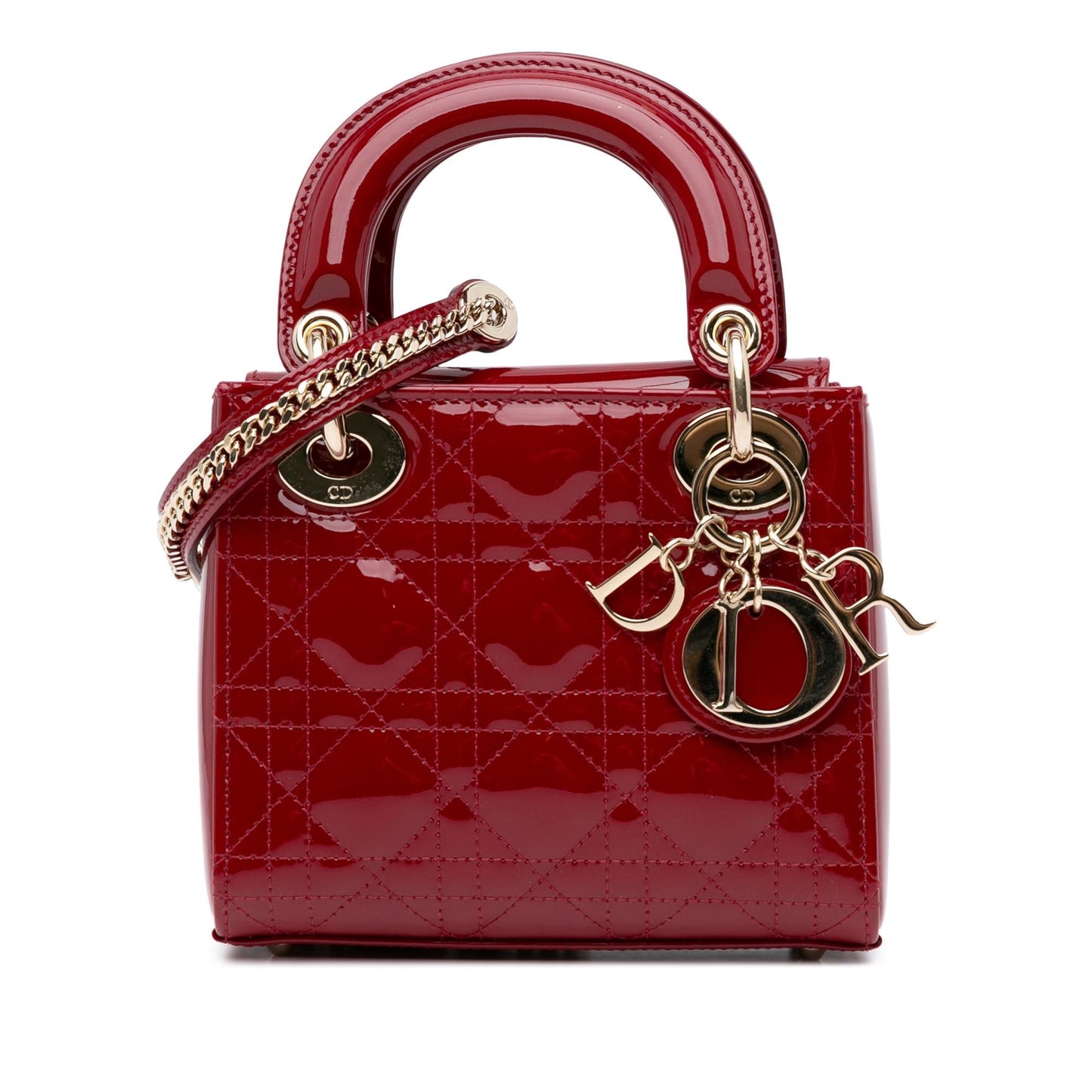 Luxury DiorMini Patent Cannage Lady Luxury Dior(SHG-LSA7kd)