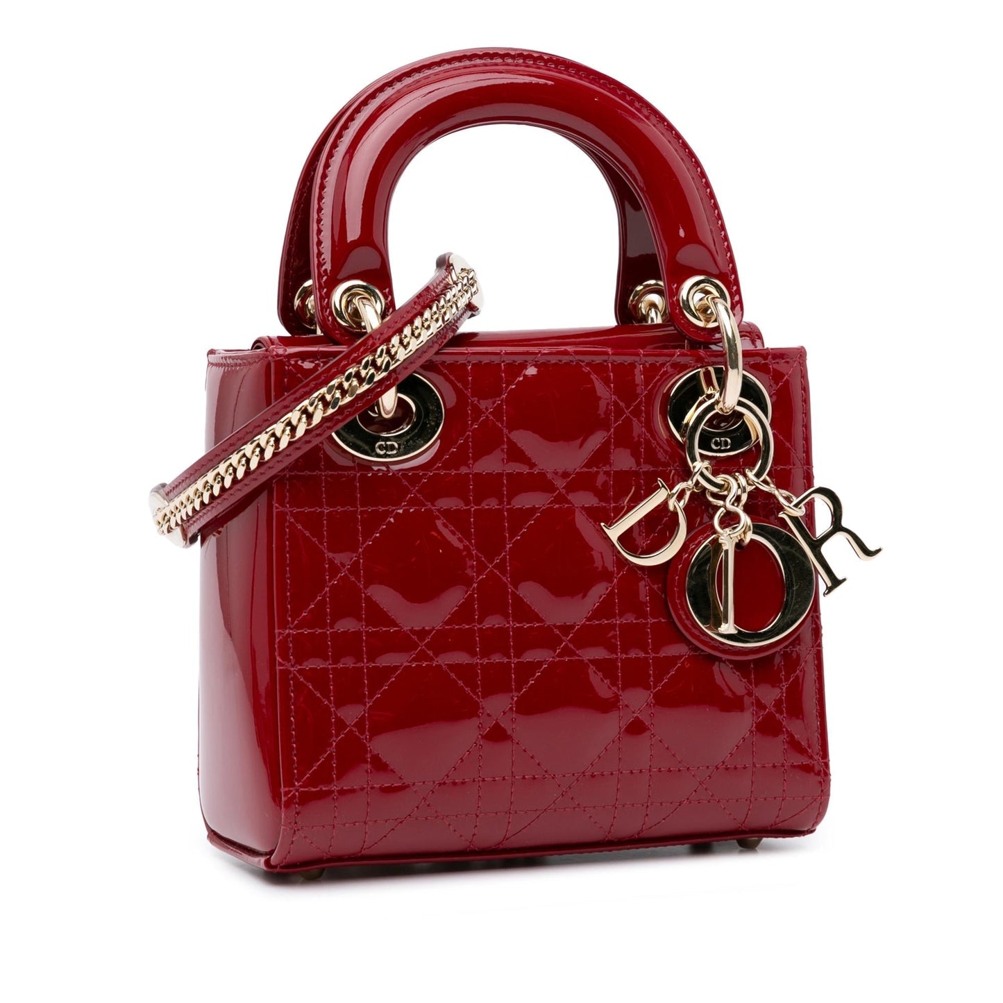 Luxury DiorMini Patent Cannage Lady Luxury Dior(SHG-LSA7kd)