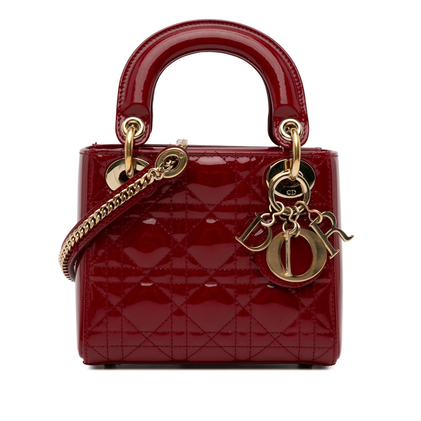 Luxury DiorMini Patent Cannage Lady Luxury Dior(SHG-a45nYI)