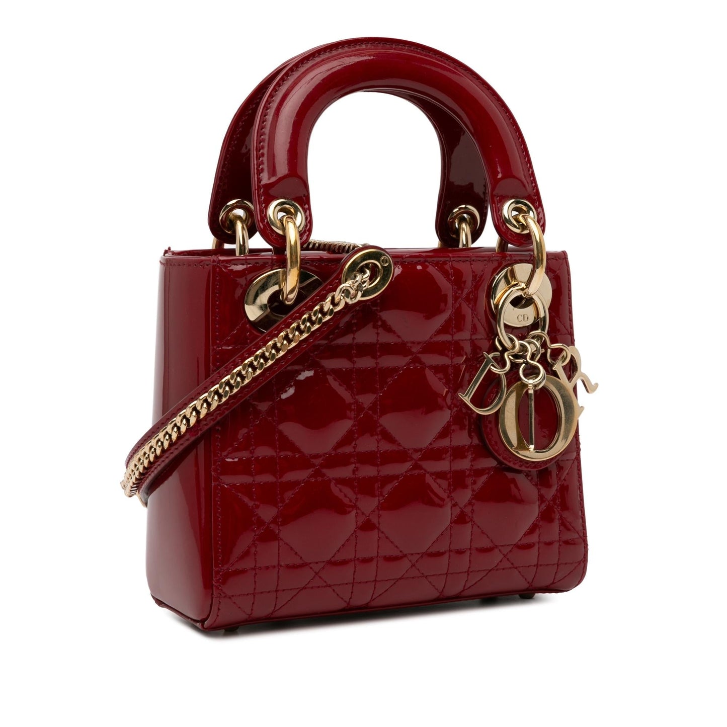 Luxury DiorMini Patent Cannage Lady Luxury Dior(SHG-a45nYI)