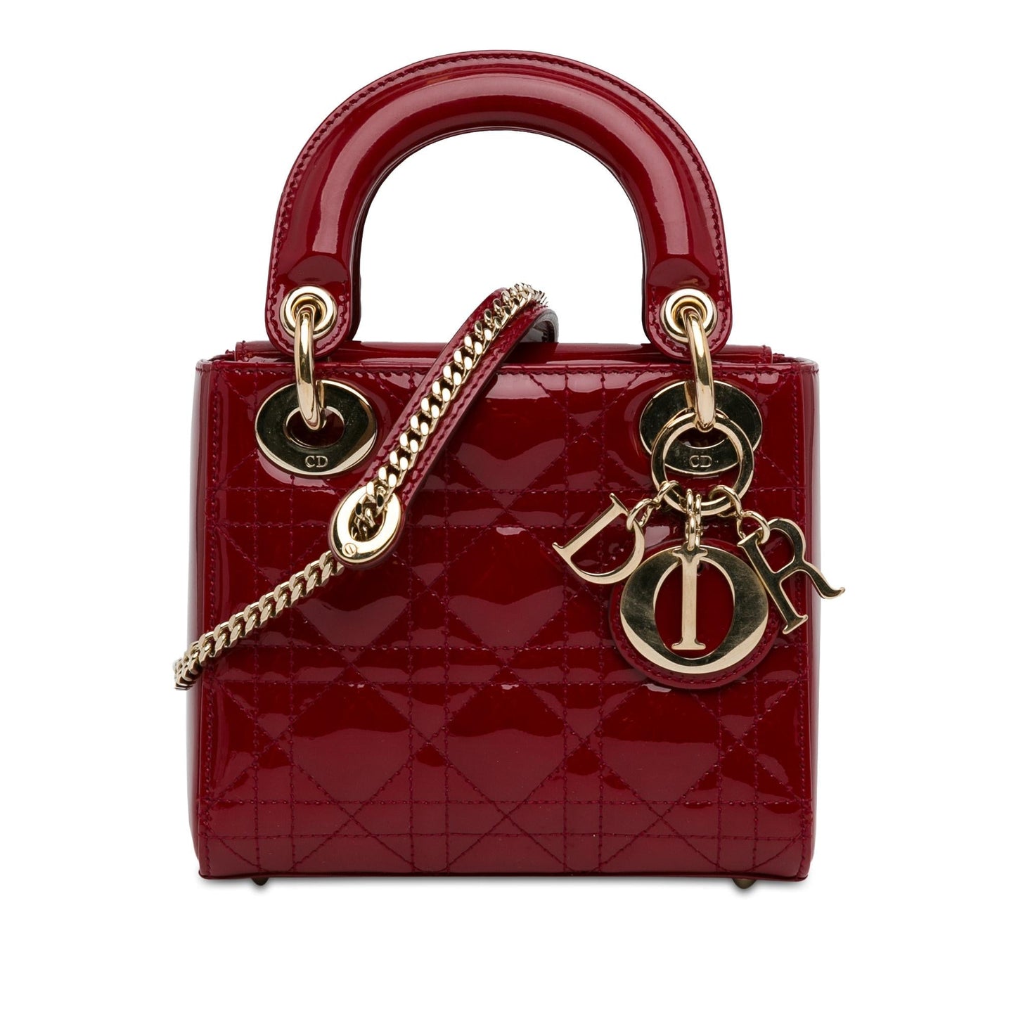 Luxury DiorMini Patent Cannage Lady Luxury Dior(SHG-tnziLP)