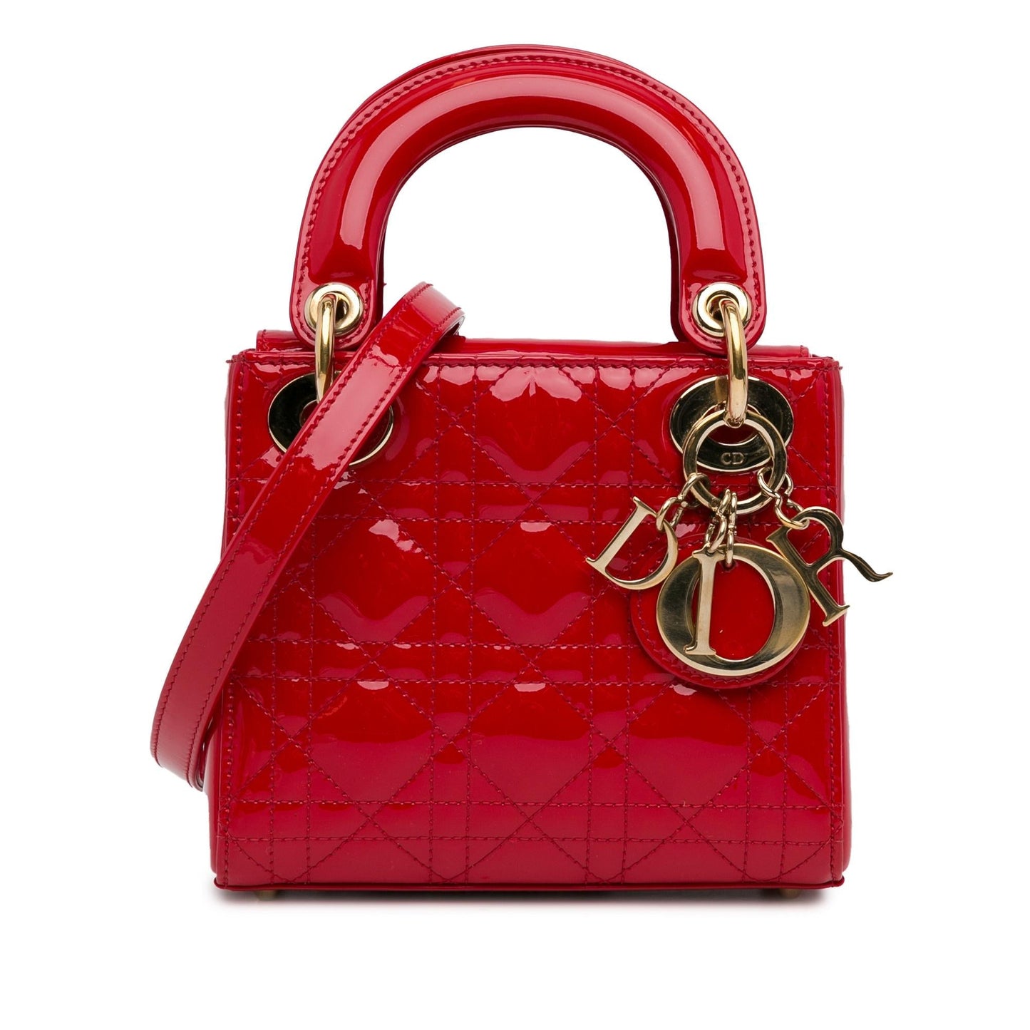 Luxury DiorMini Patent Cannage Lady Luxury Dior(SHG-RClIuL)